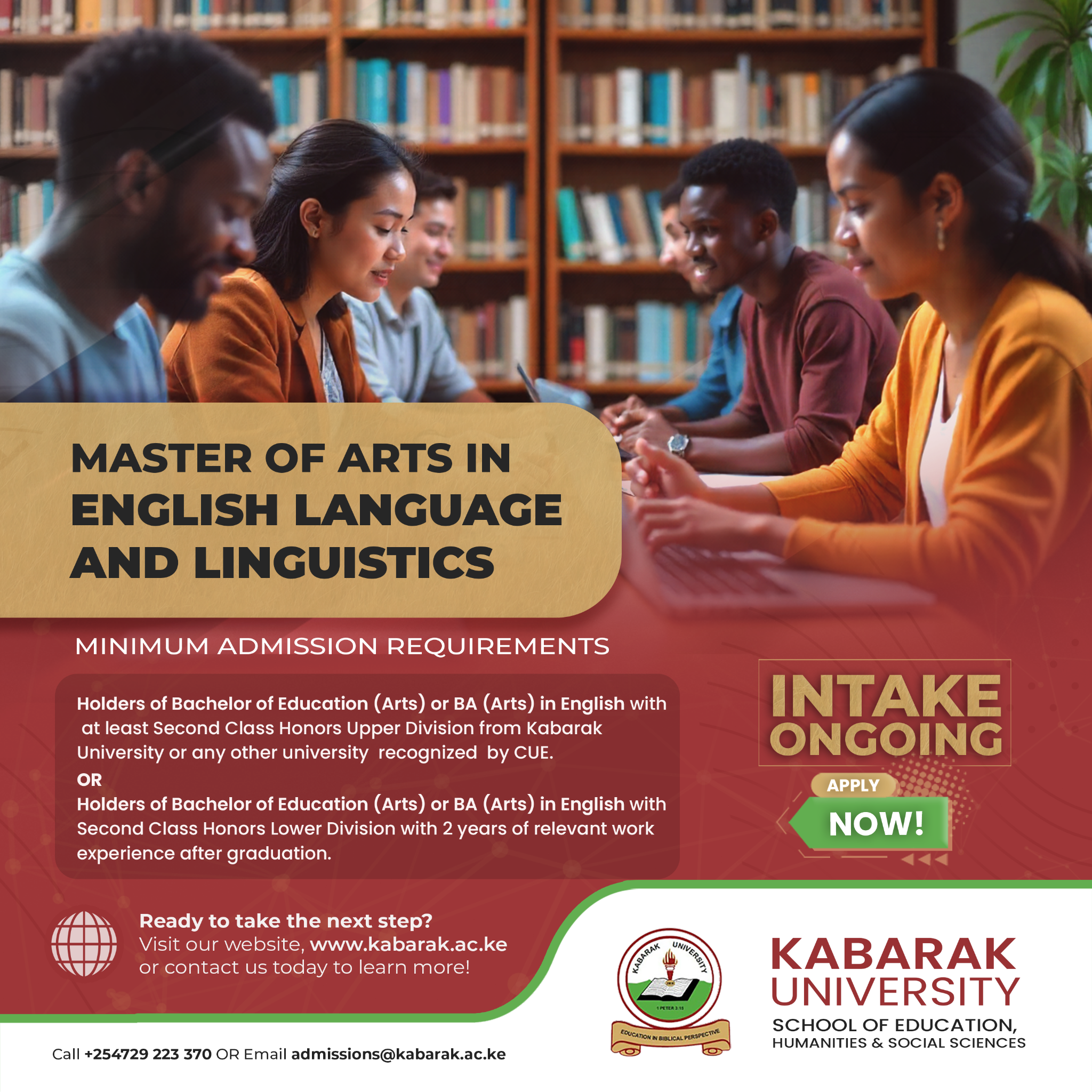 Kabarak University Facebook ad