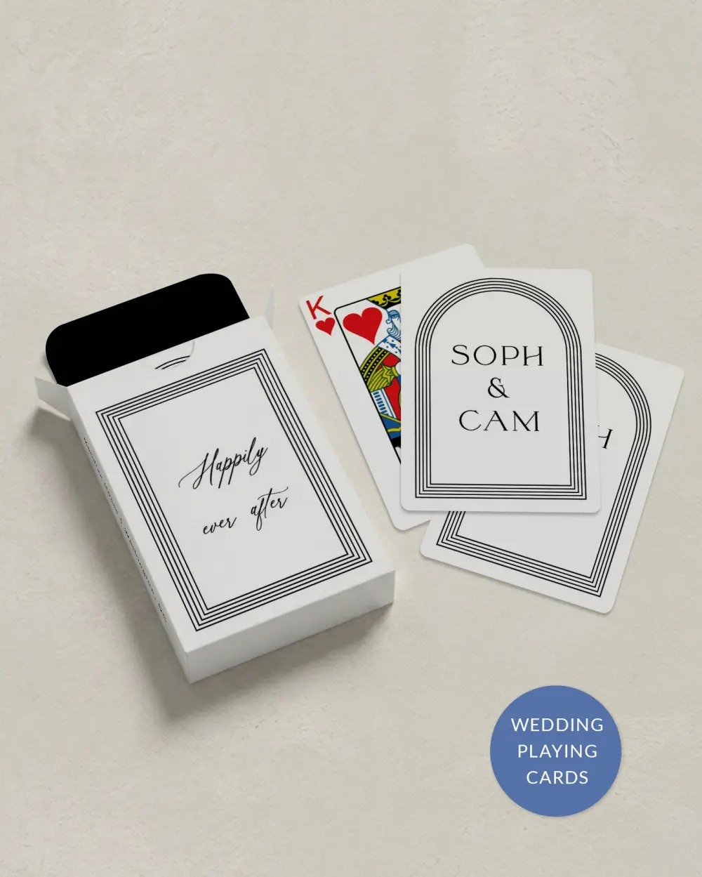 Truly Engaging Facebook ad: Custom Wedding Playing Cards
