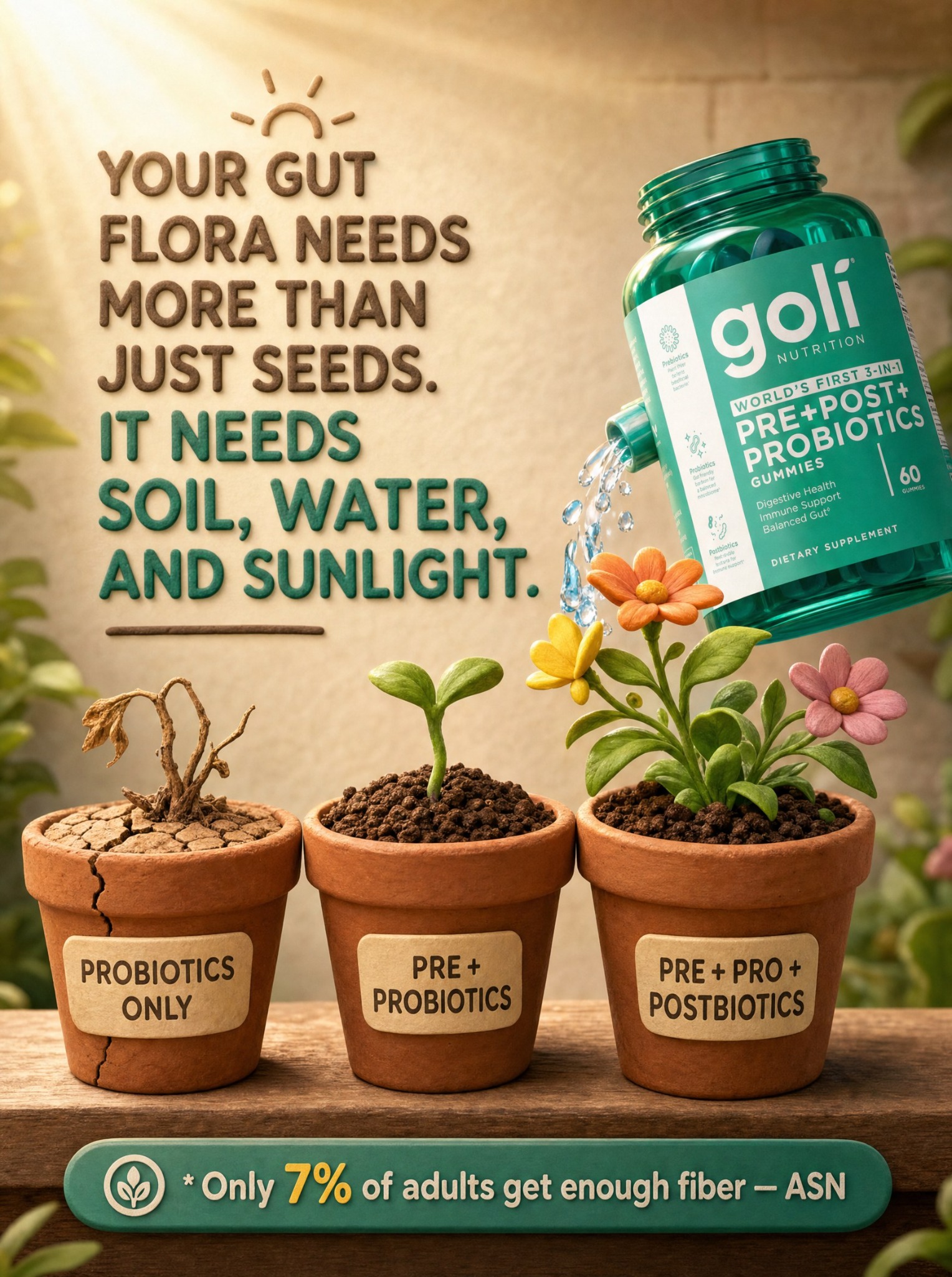 Goli Facebook ad: OVER 60% OFF + 100% FREE Shipping