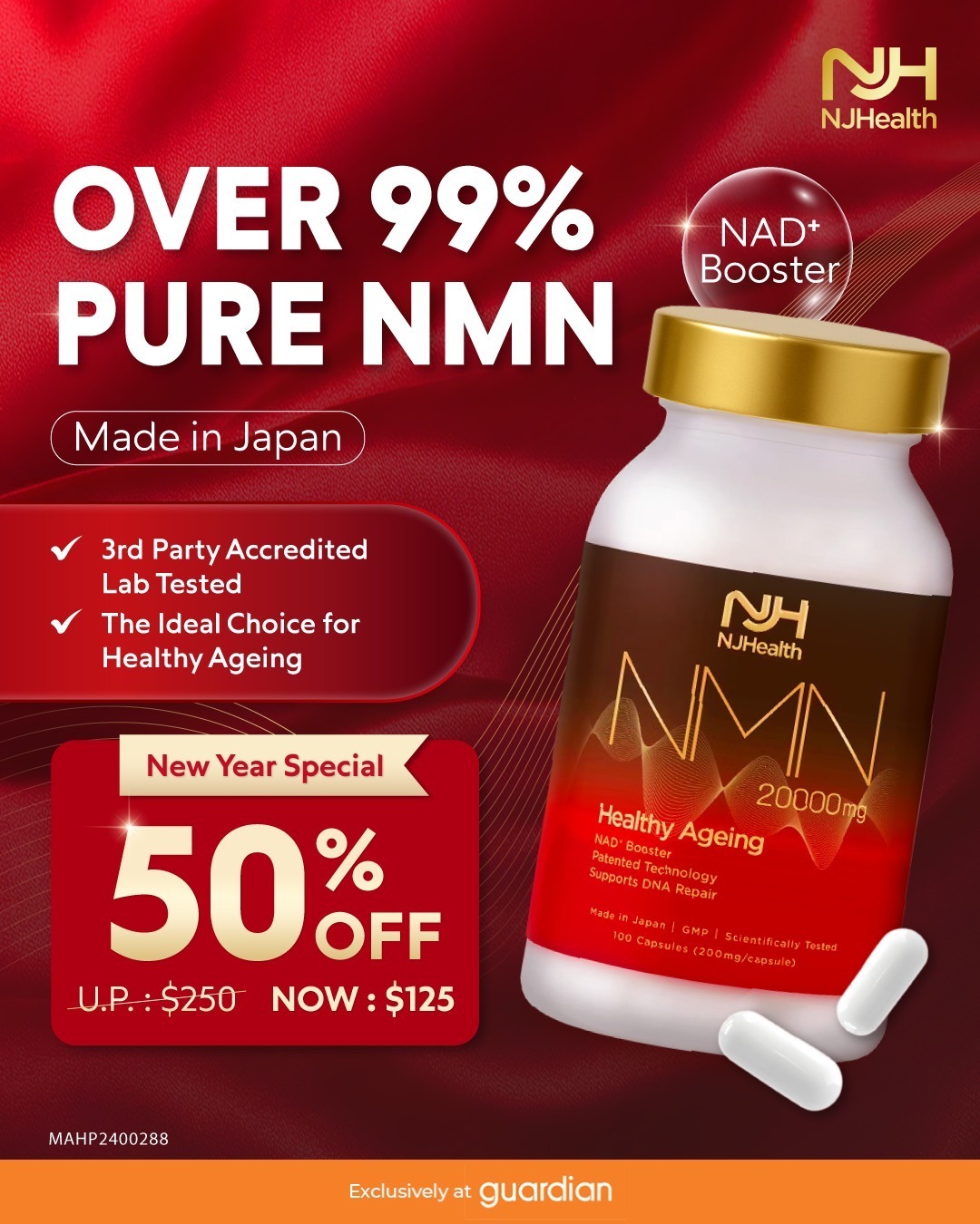 Nin Jiom Singapore Facebook ad: Because you deserve the best NMN.