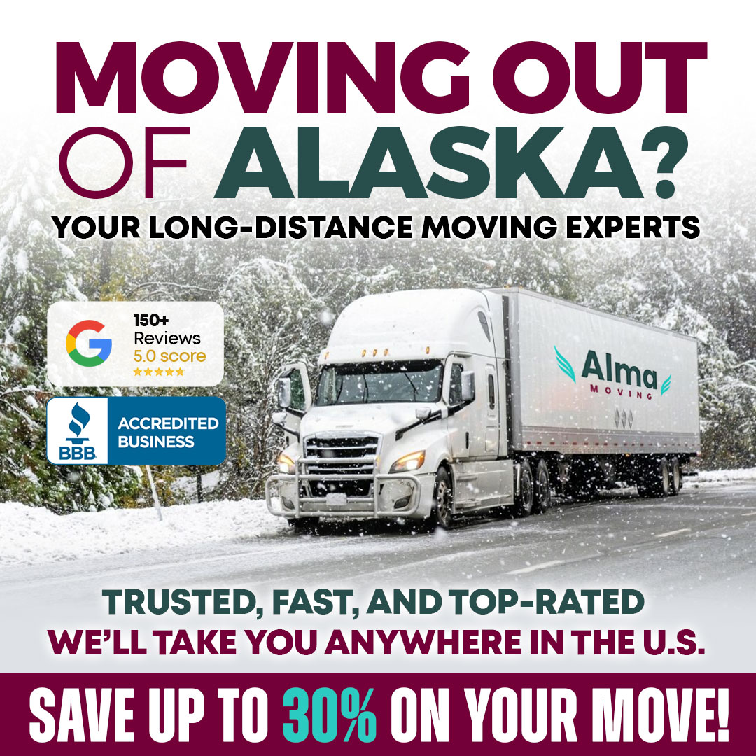 Alma Moving Facebook ad: Click 'Get Quote' For Free Quote!