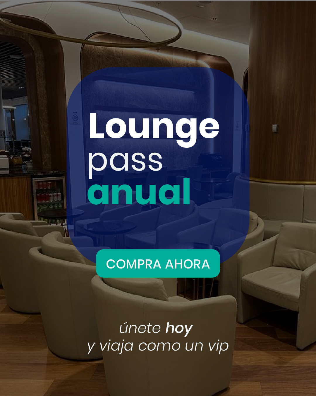 Global Lounge Network Facebook ad: Bring up to +2 guests on every airport visit.