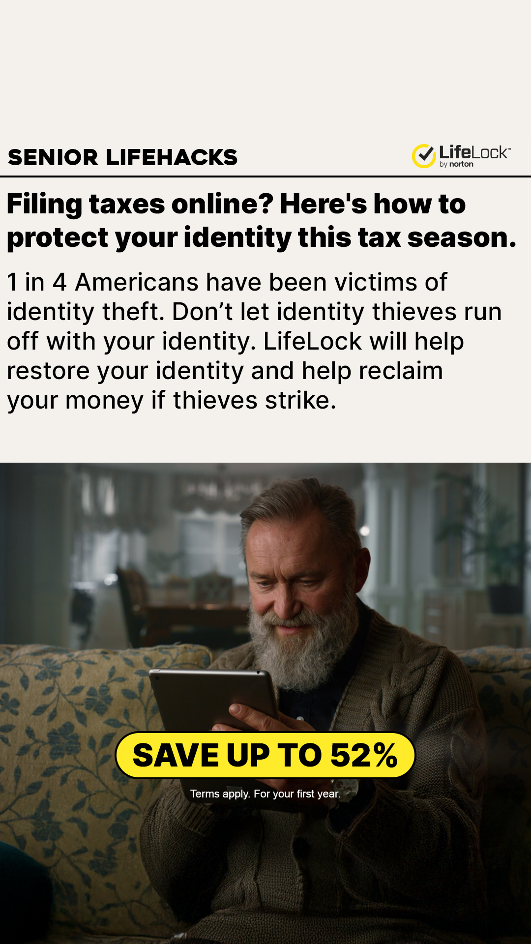 LifeLock Facebook ad