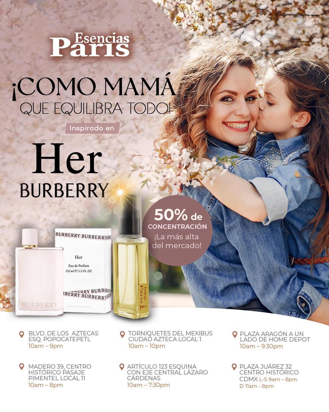 Esencias Paris Facebook ad: Este Día de las Madres… regálale un aroma…