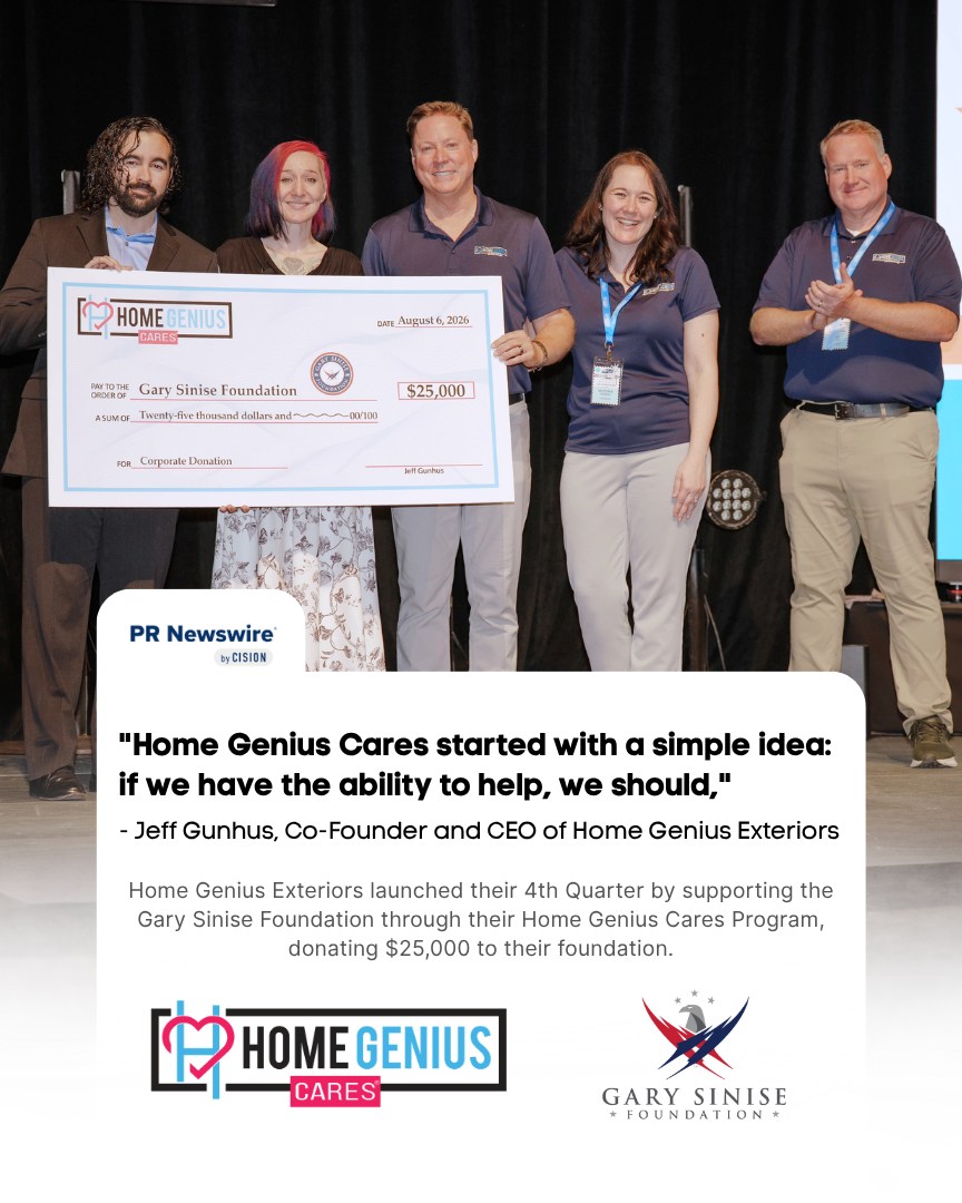 Home Genius Exteriors Facebook ad