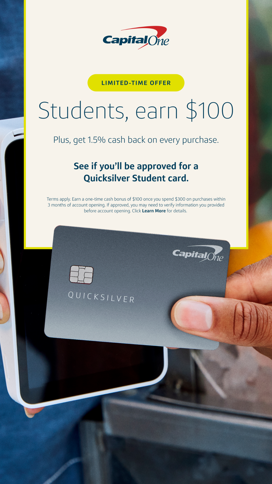 Capital One Facebook ad