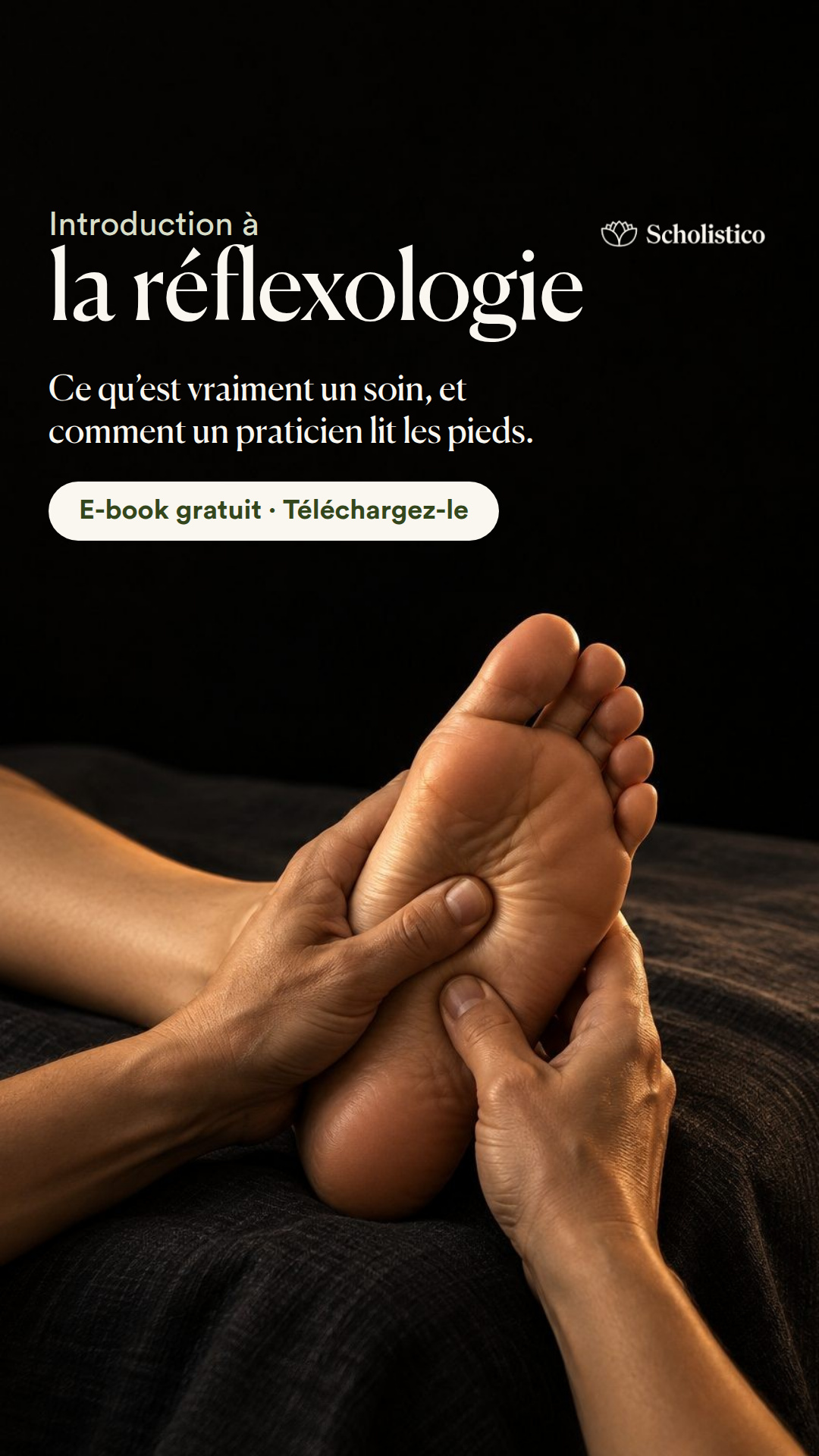 Scholistico en Français Facebook ad: La réflexologie expliquée: e-book