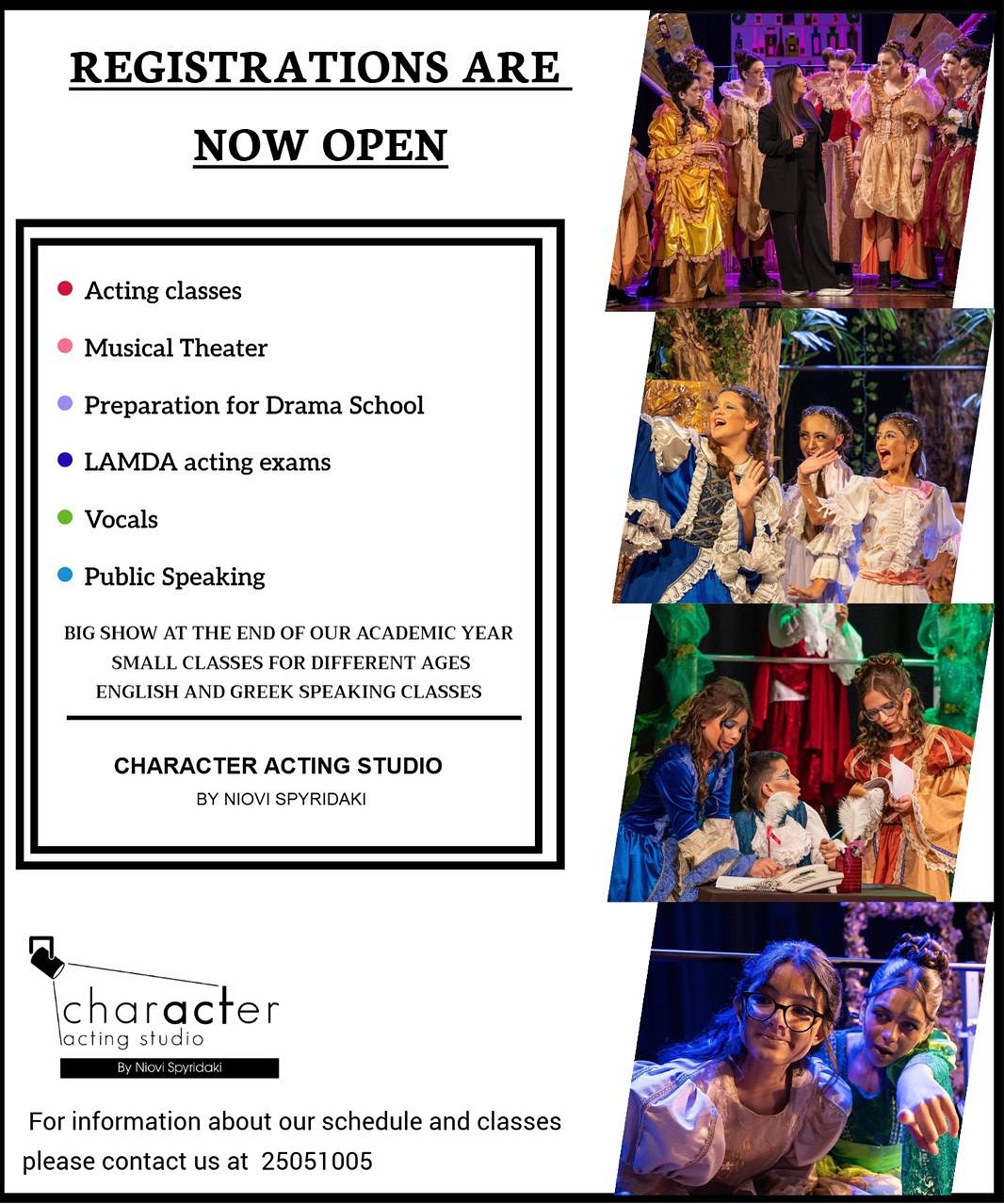 Character Acting Studio Facebook ad: Acting classes