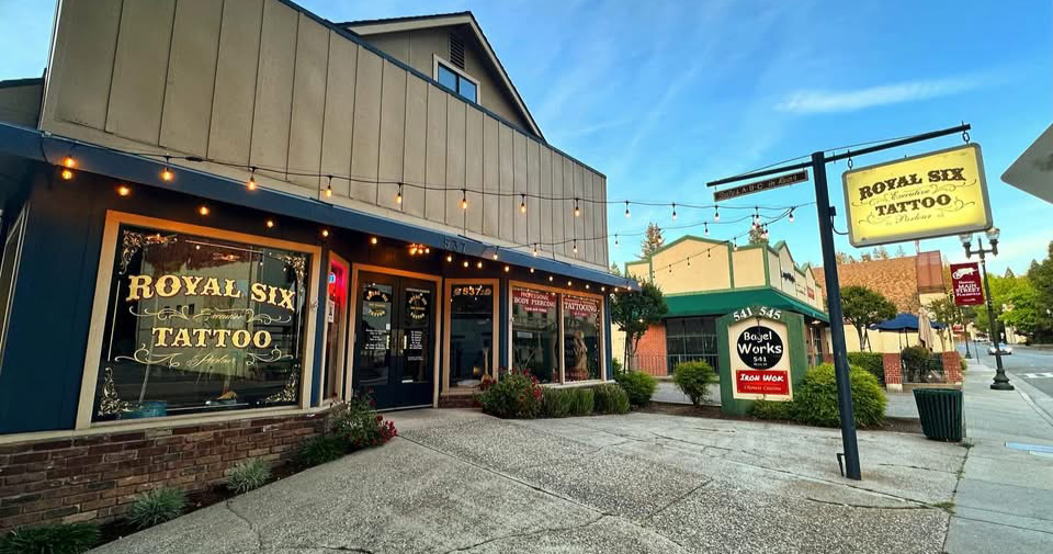Royal Six Tattoo Facebook ad: Boldly beautiful Tattoos and Piercing, serving Placerville…