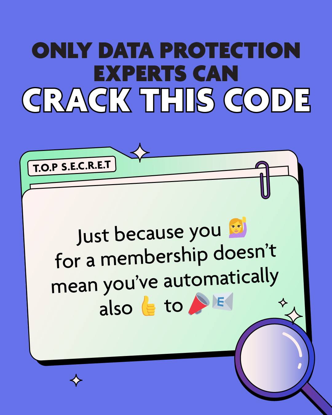 Personal Data Protection Commission Facebook ad: Betcha can’t solve this one Decode it in…