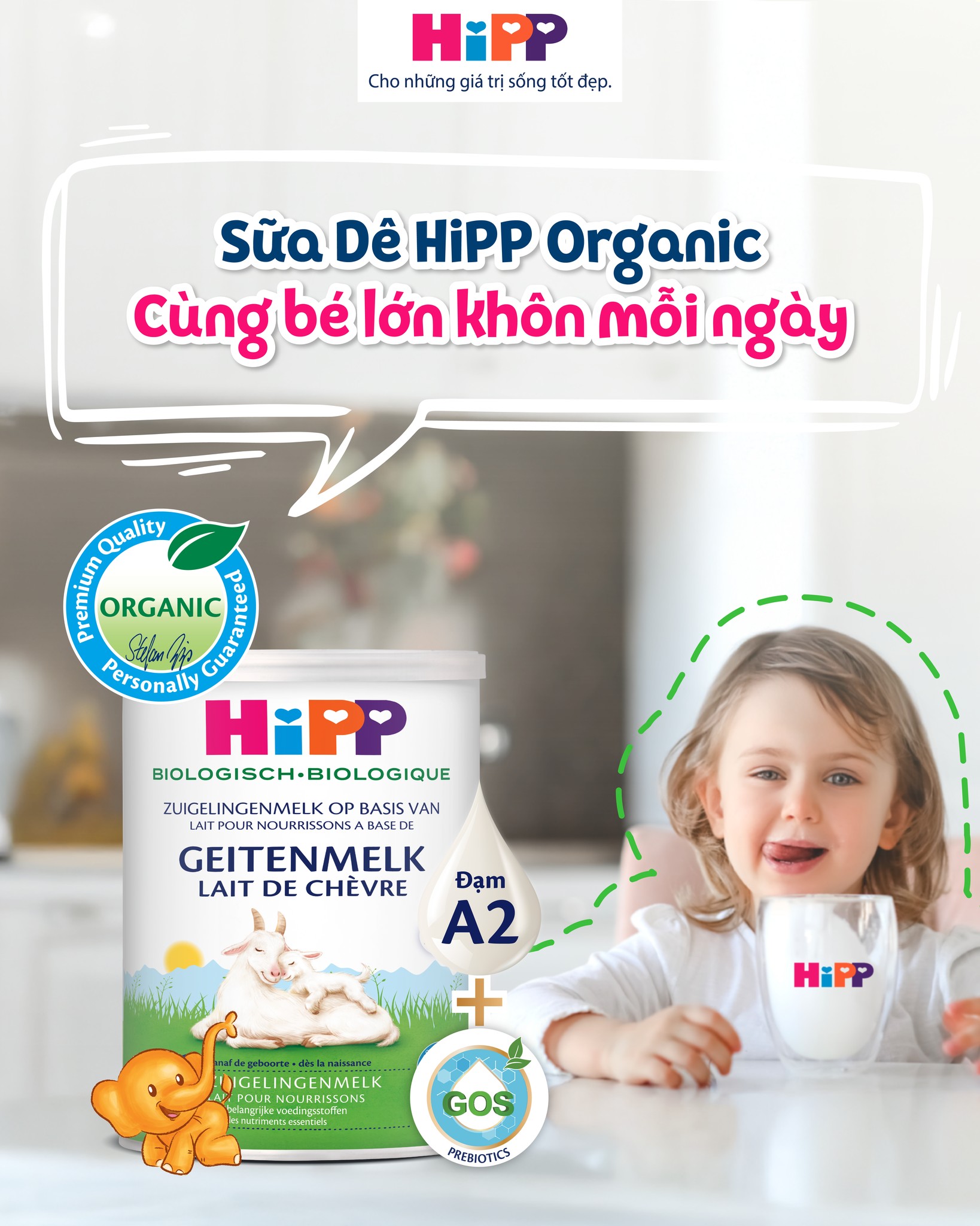 HiPP Việt Nam Facebook ad: Sữa Dê HiPP Organic - Cùng bé lớn…