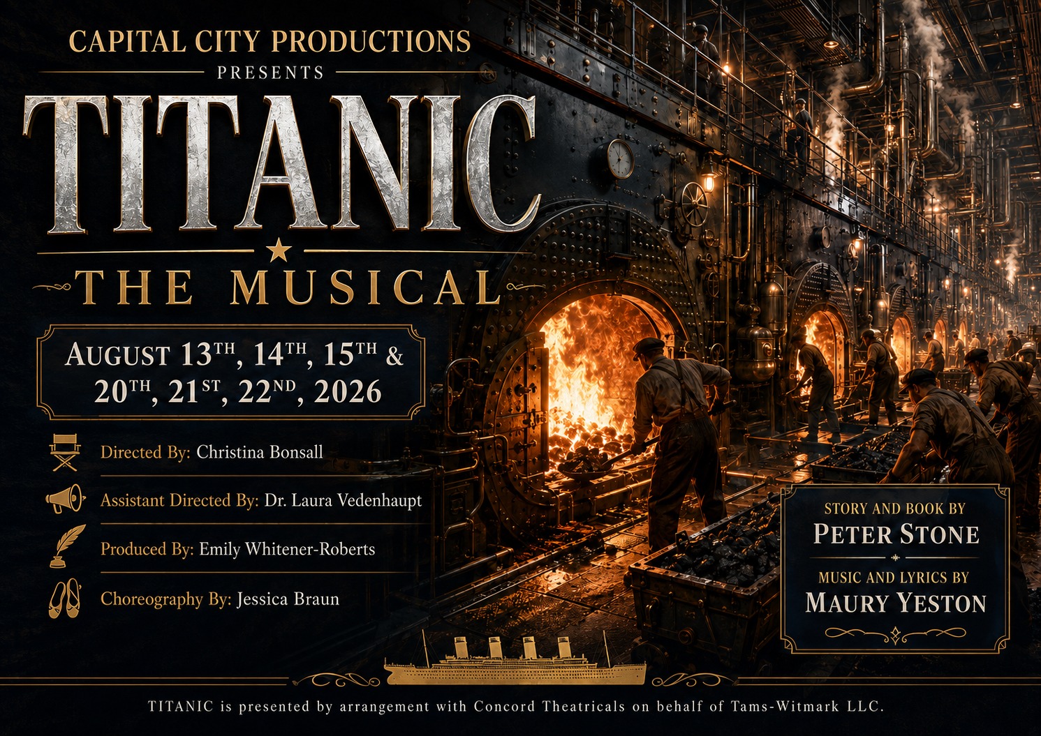 Capital City Productions Facebook ad: CCP’s Titanic, The Musical!