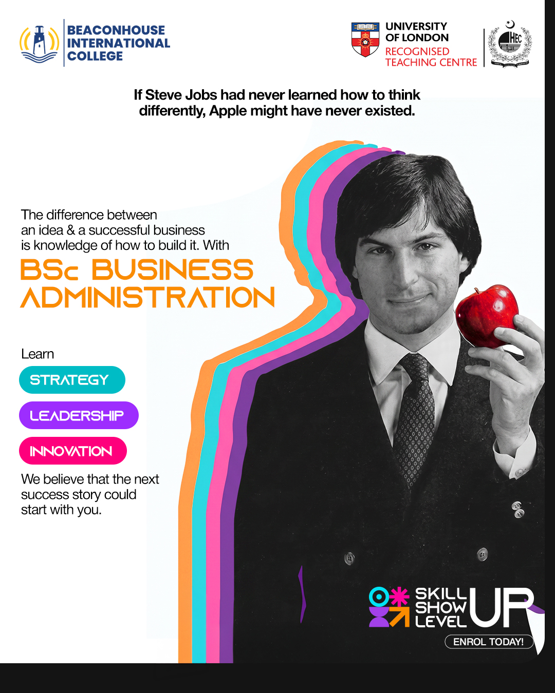 Beaconhouse International College Facebook ad: Lead Business. Study with UOL.