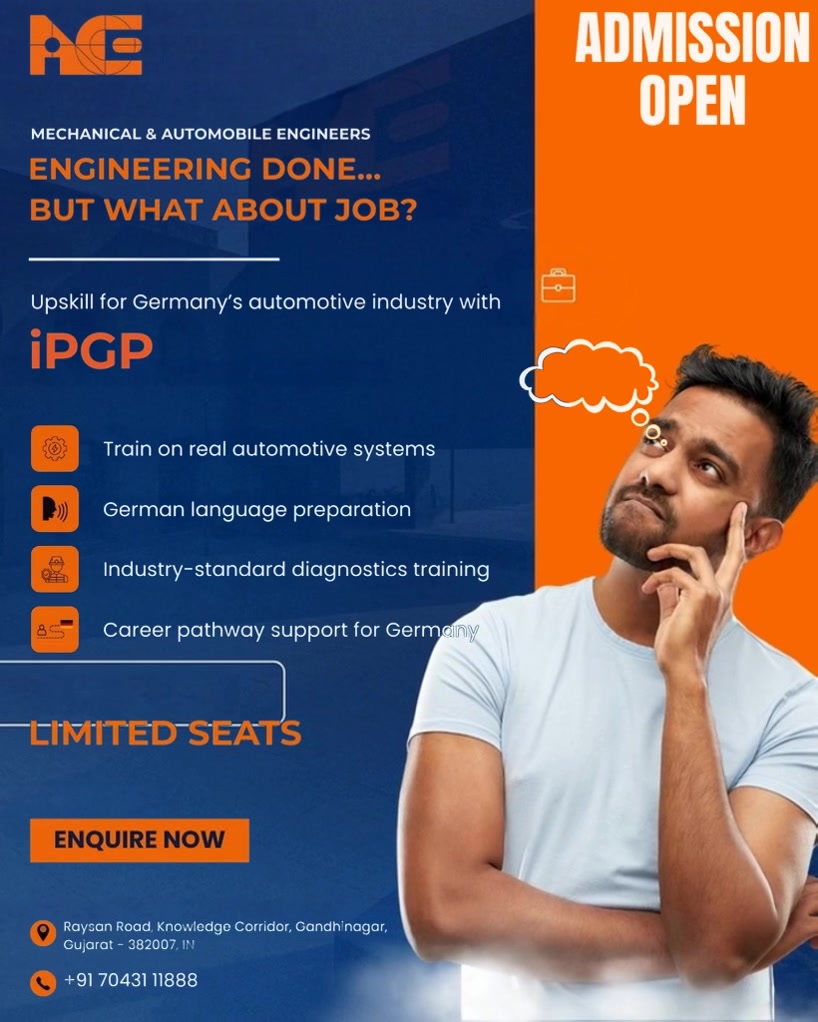 International Automobile Centre of Excellence Facebook ad: World's leading automotive skill hub.