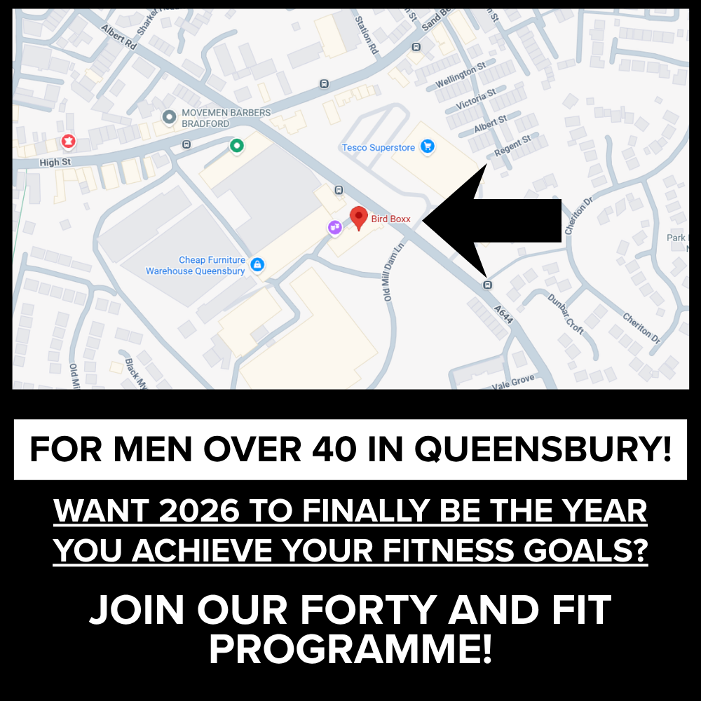 Bird Boxx Fitness Facebook ad: ATTENTION MEN OVER 40!