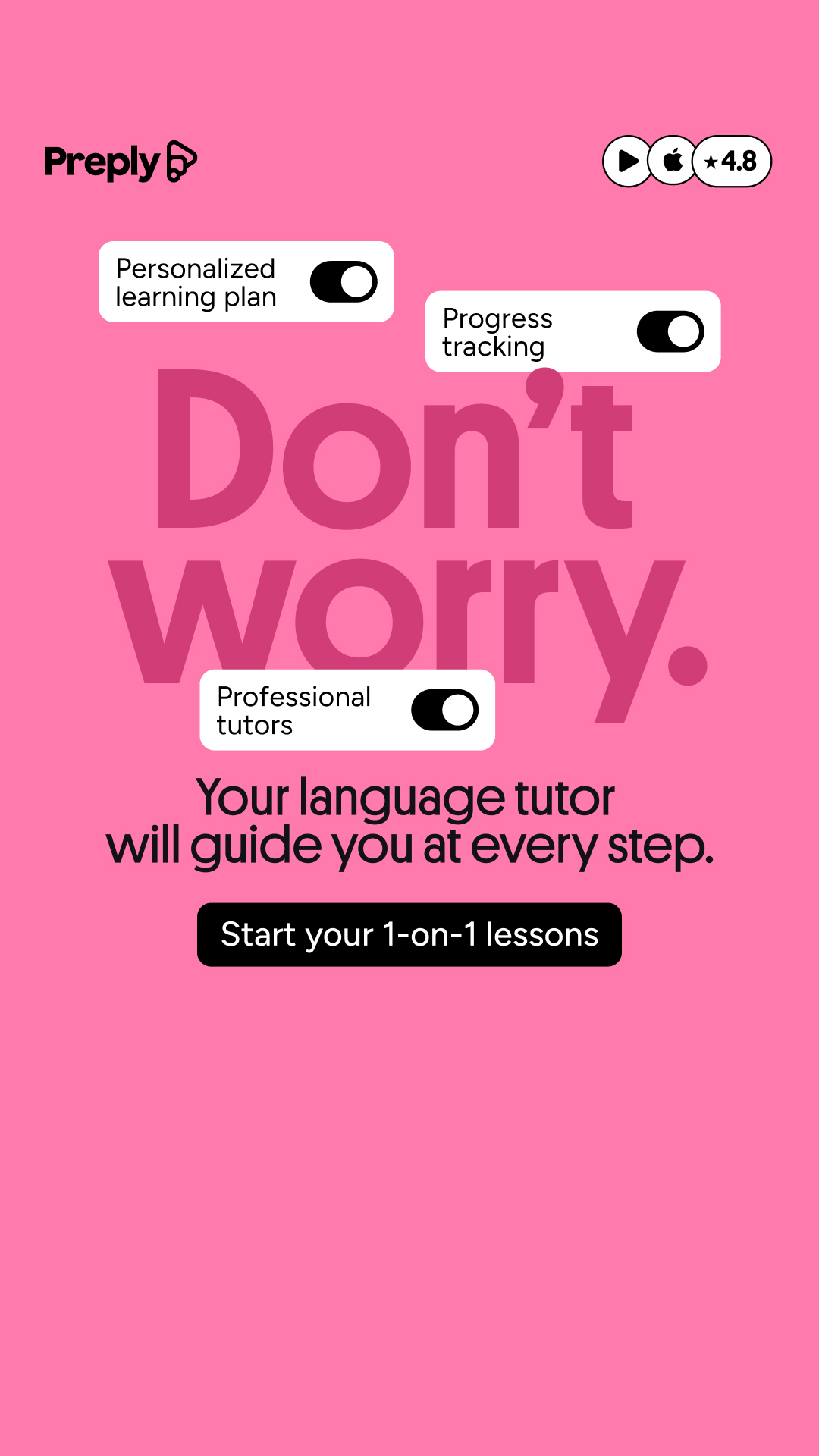 Preply Facebook ad
