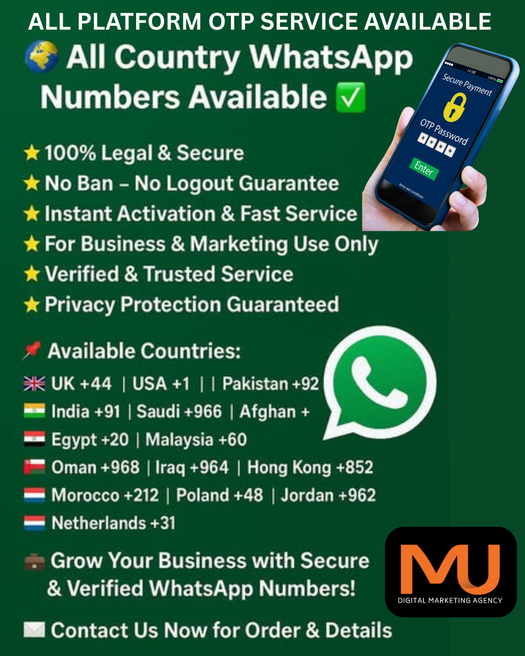 MJ Digital Marketing Agency Facebook ad: 50,000+ TRUSTED CUSTOMERS