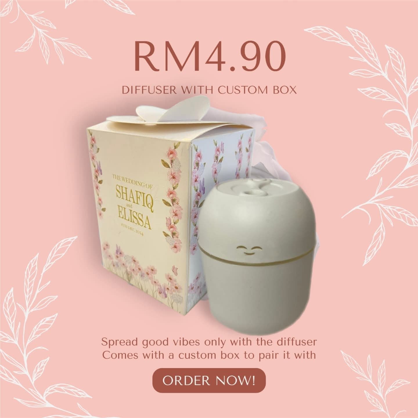 KadKahwinMu Facebook ad: Bespoke Wedding Invitations & favor