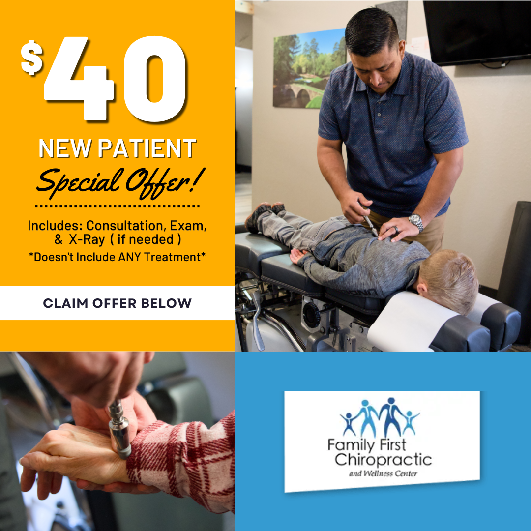 Family First Chiropractic and Wellness Center, LLC Facebook ad: $40 New Patient Special