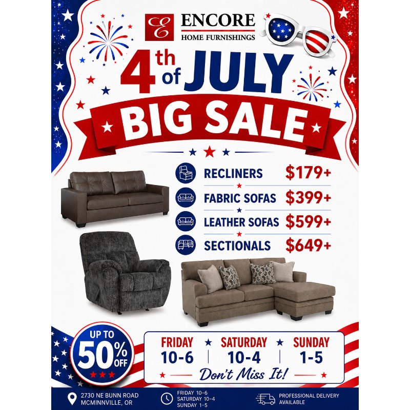 Encore Home Furnishings Facebook ad