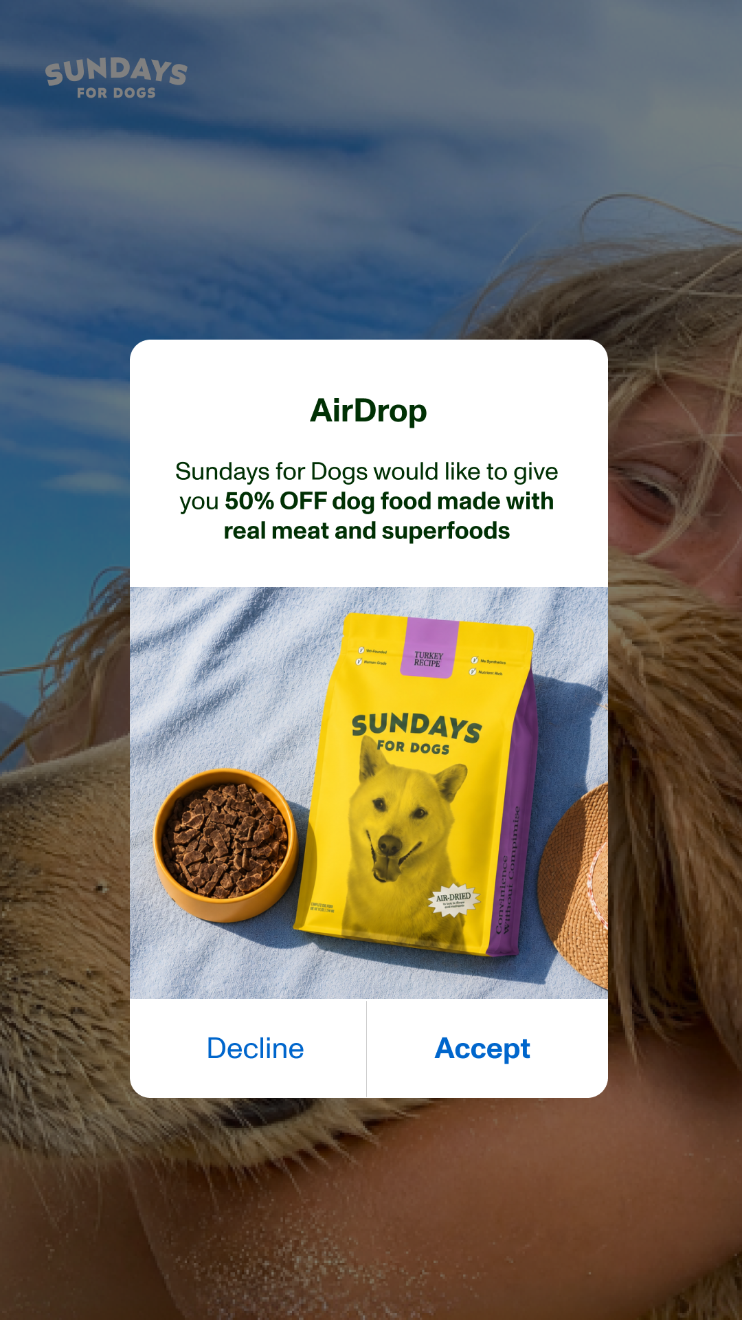 Sundays Facebook ad