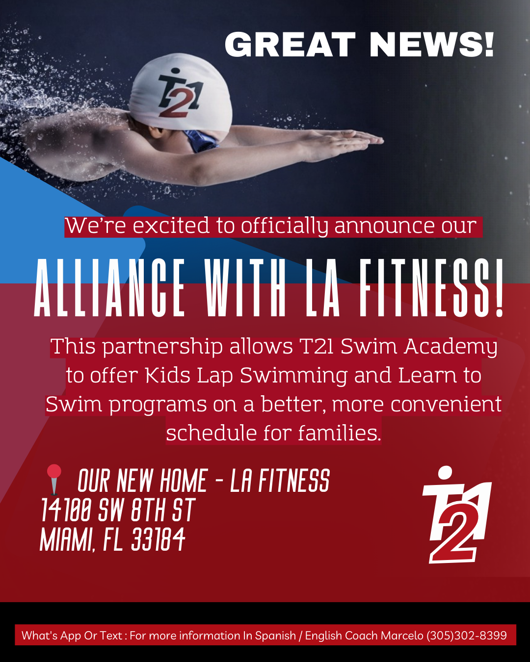 Tri2One Running & Triathlon Team Facebook ad: At Tri2One Kids Swim Academy, we help children…
