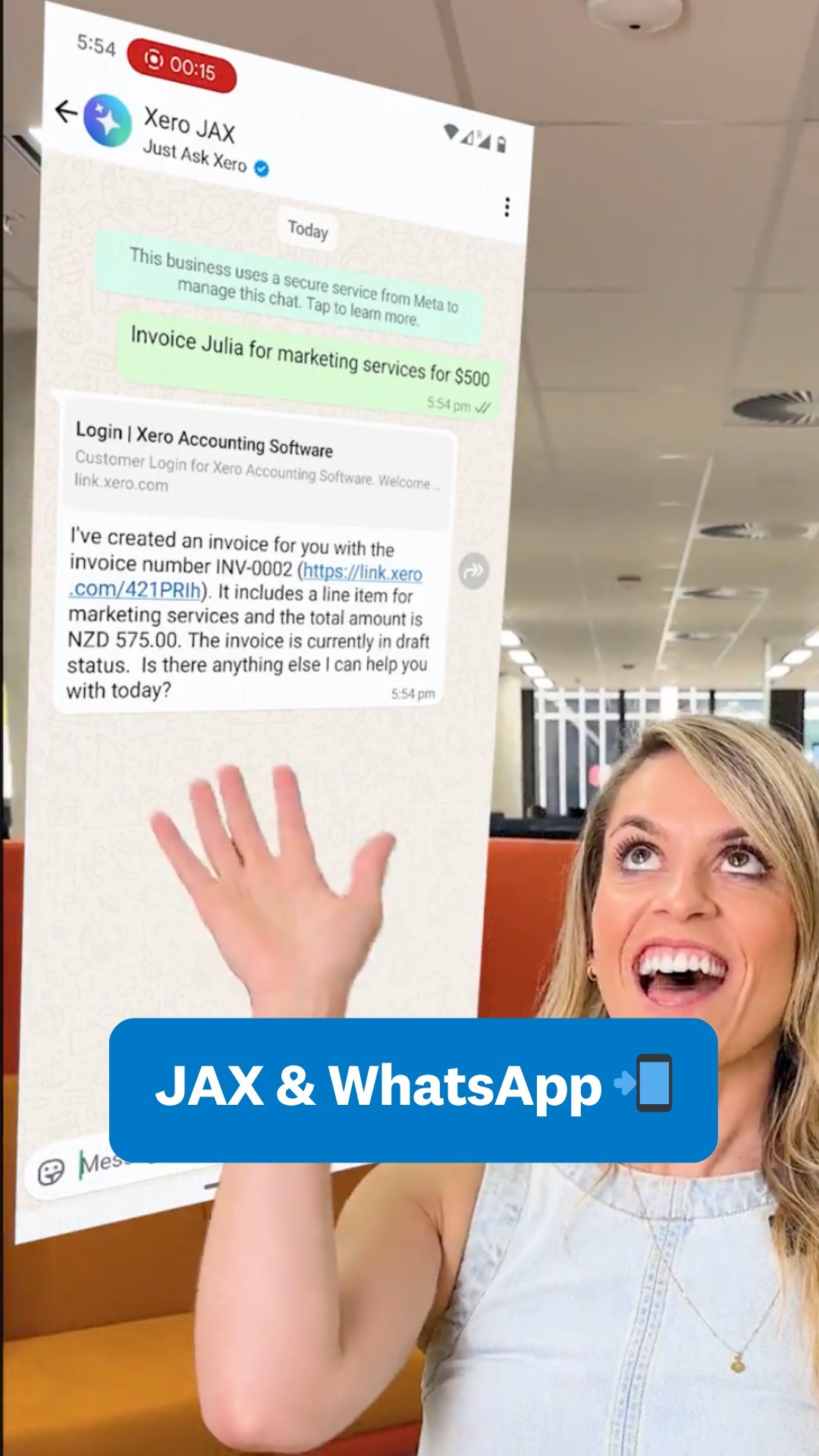 Xero Facebook ad: Level up your invoicing game with Just Ask…