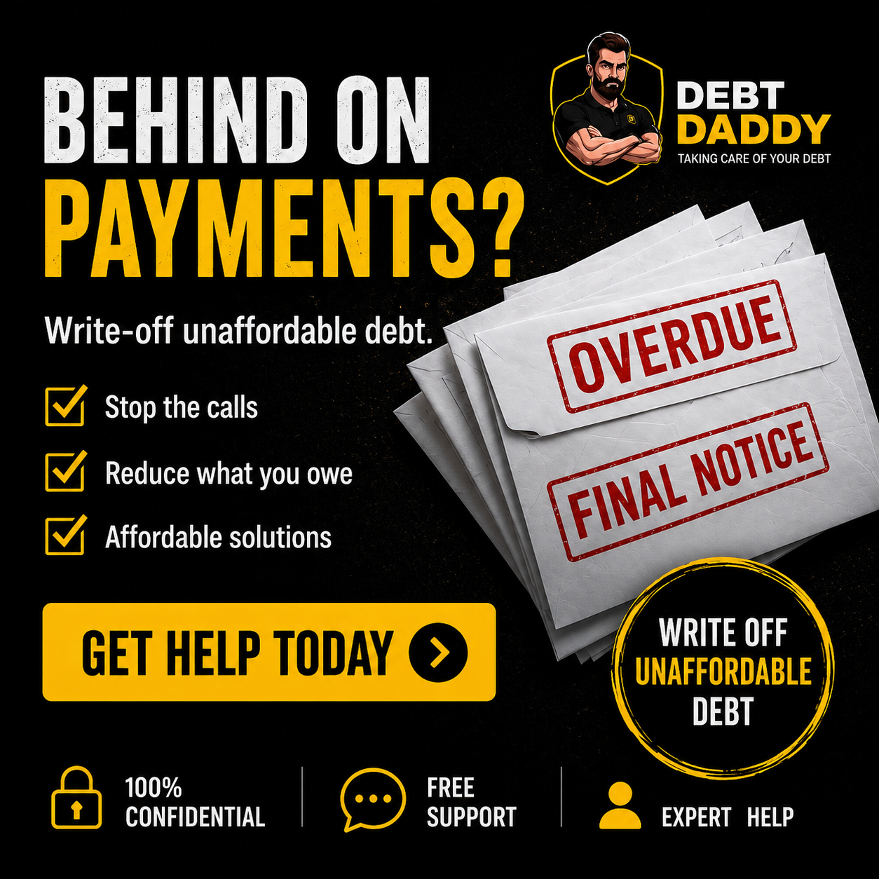 Debt Daddy Facebook ad