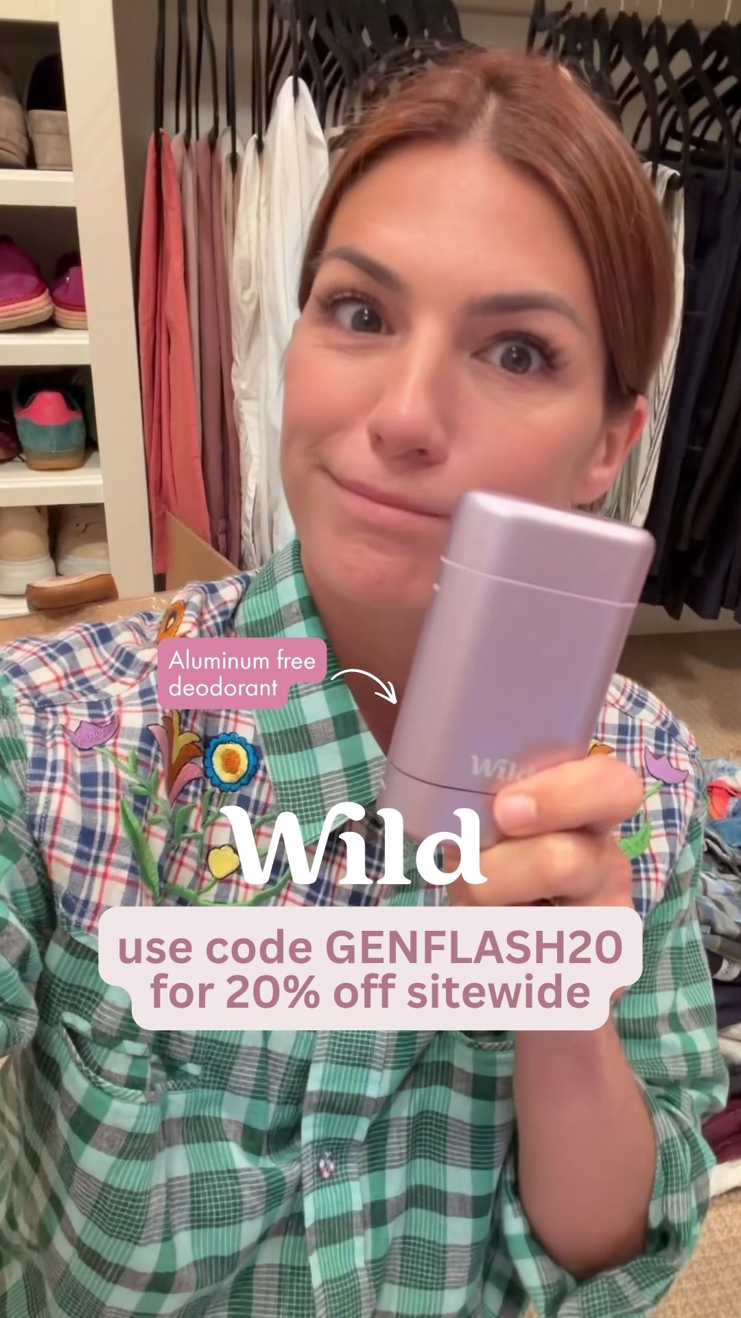 Wild Facebook ad: Get 20% off all Wild products with code FLASH20GEN