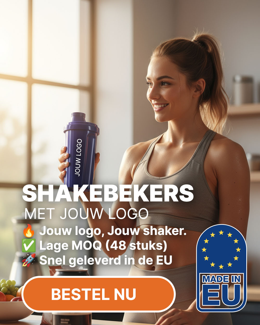 Shakebekers-bedrukken Facebook ad: Binnen 5 werkdagen geleverd
