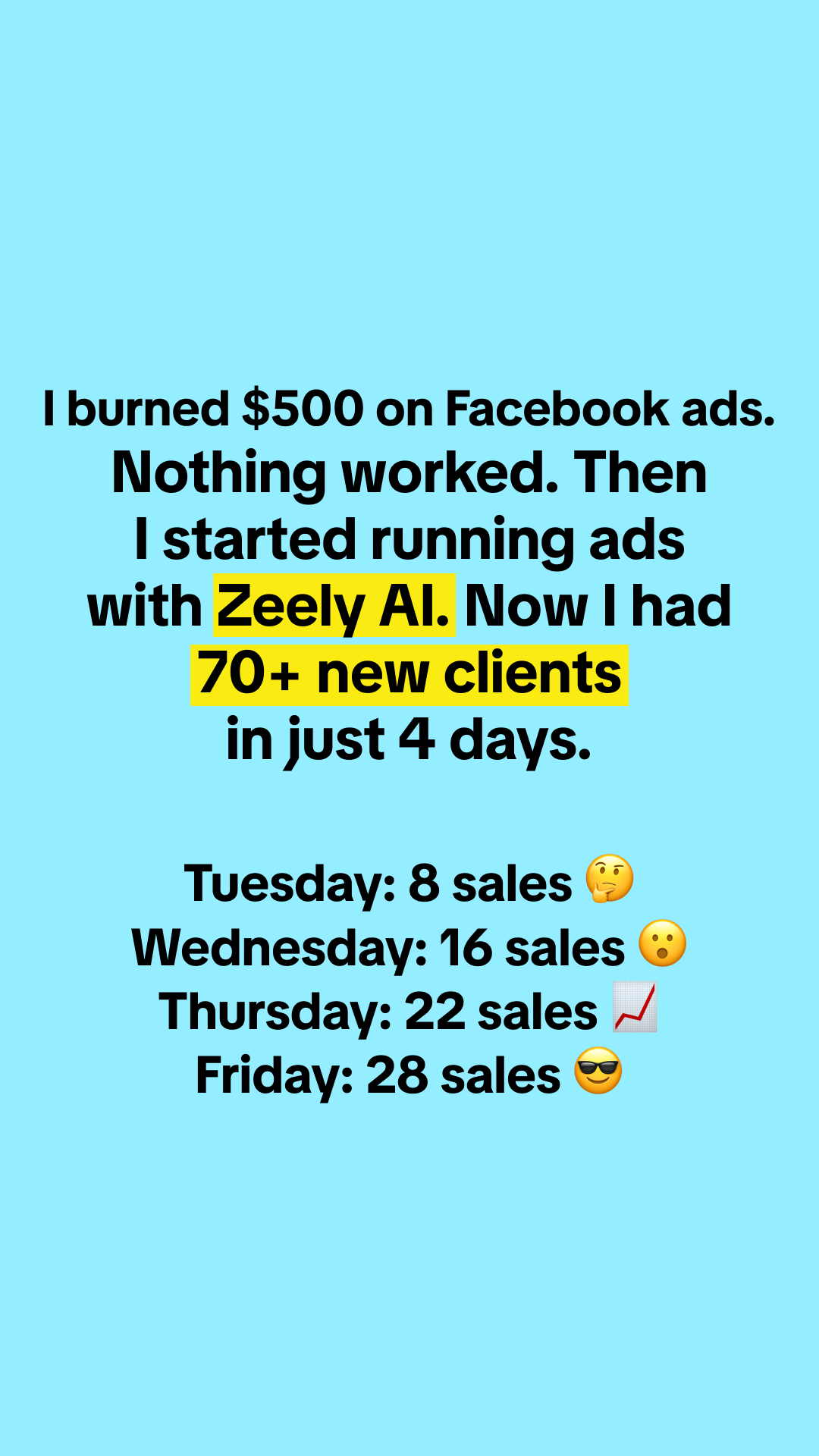 Zeely Facebook ad