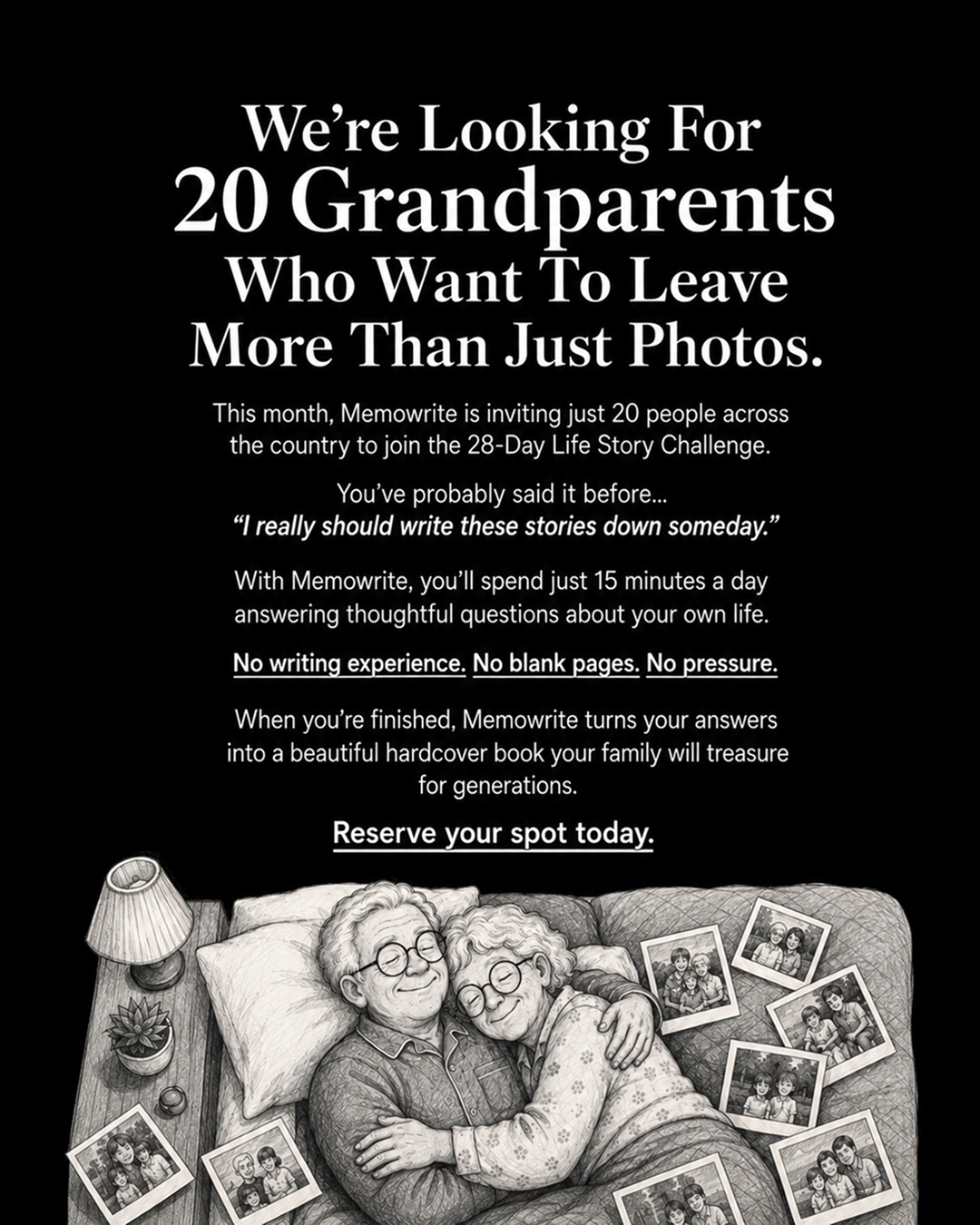 Memowrite Facebook ad
