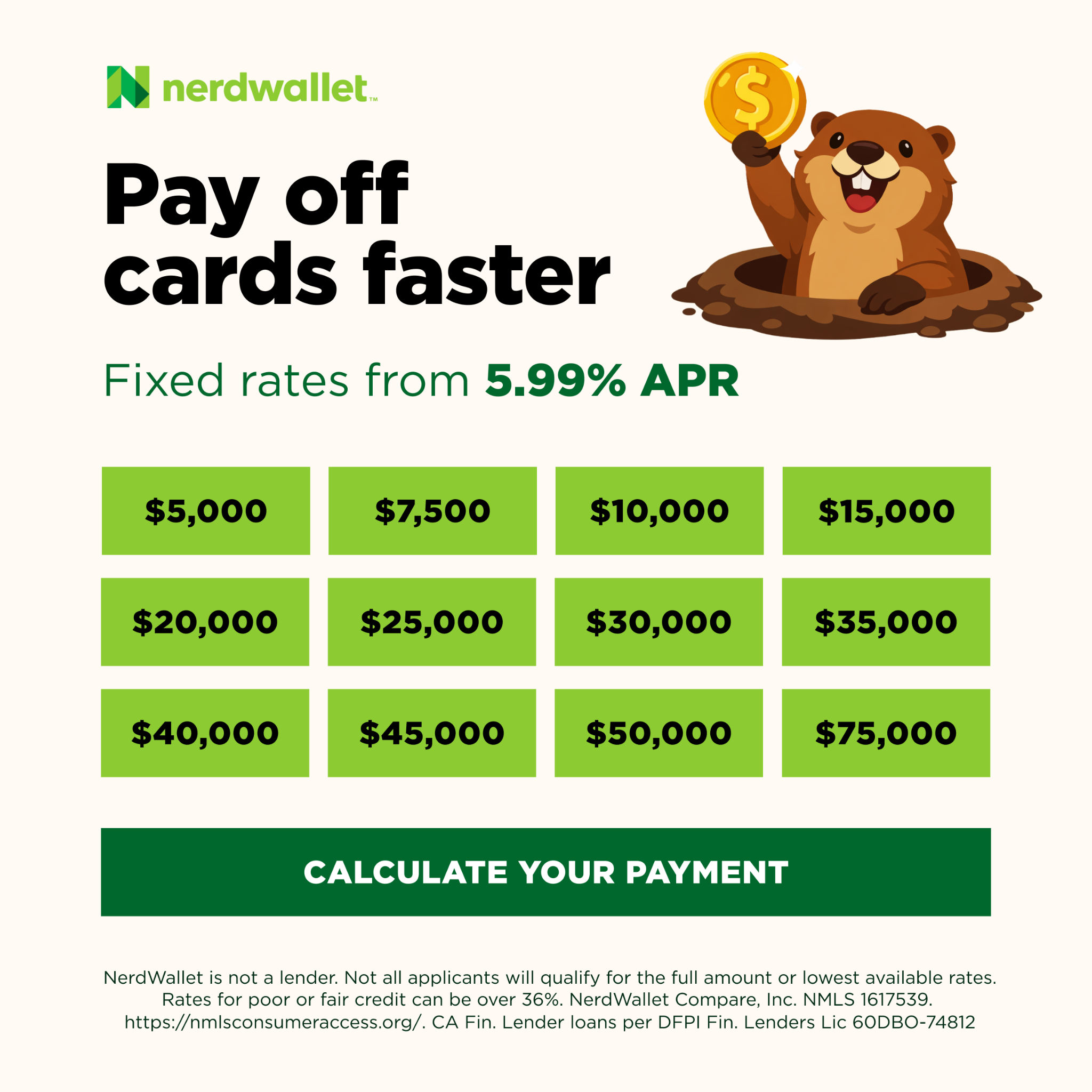 NerdWallet Facebook ad