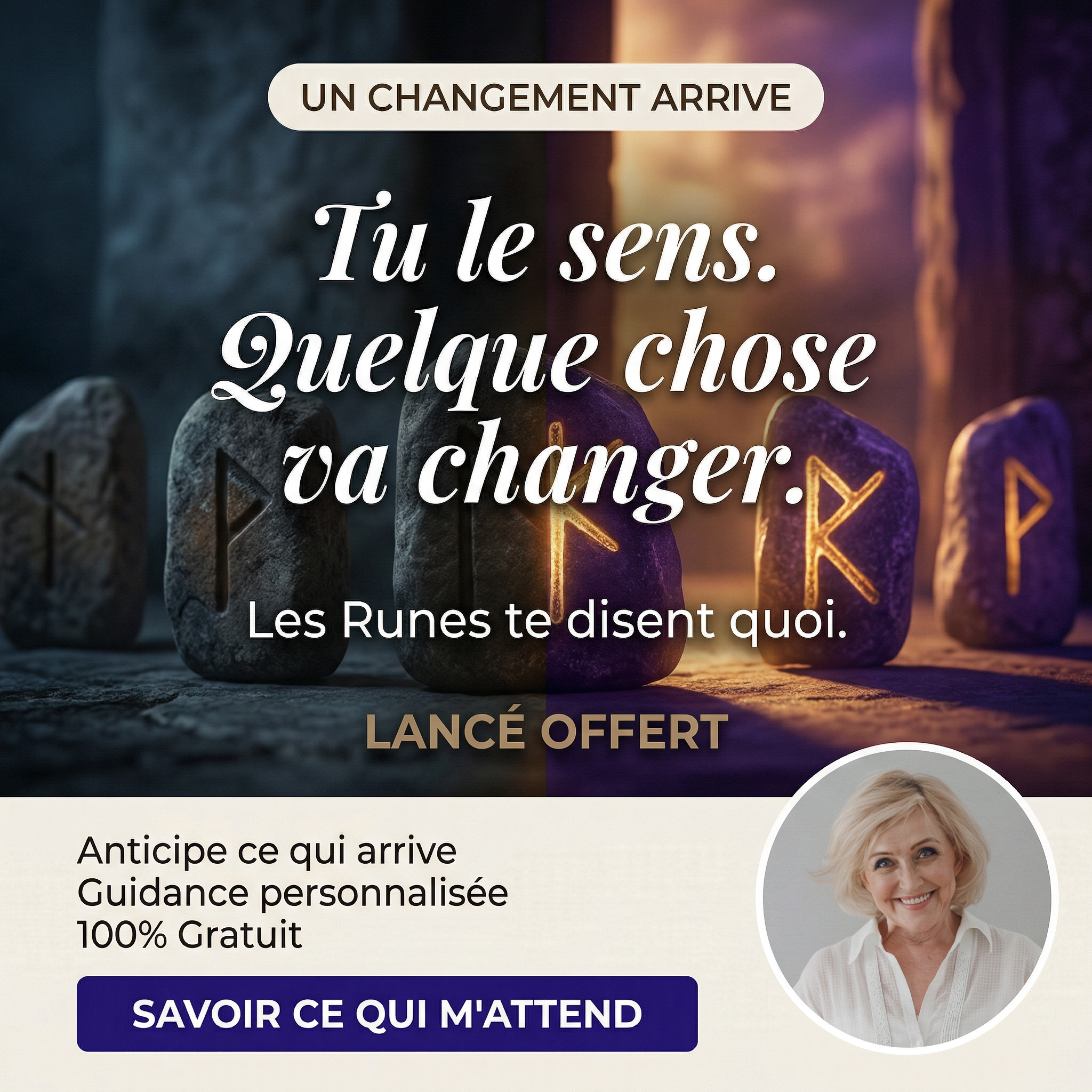 Esotelite Facebook ad: LANCEZ LES RUNES