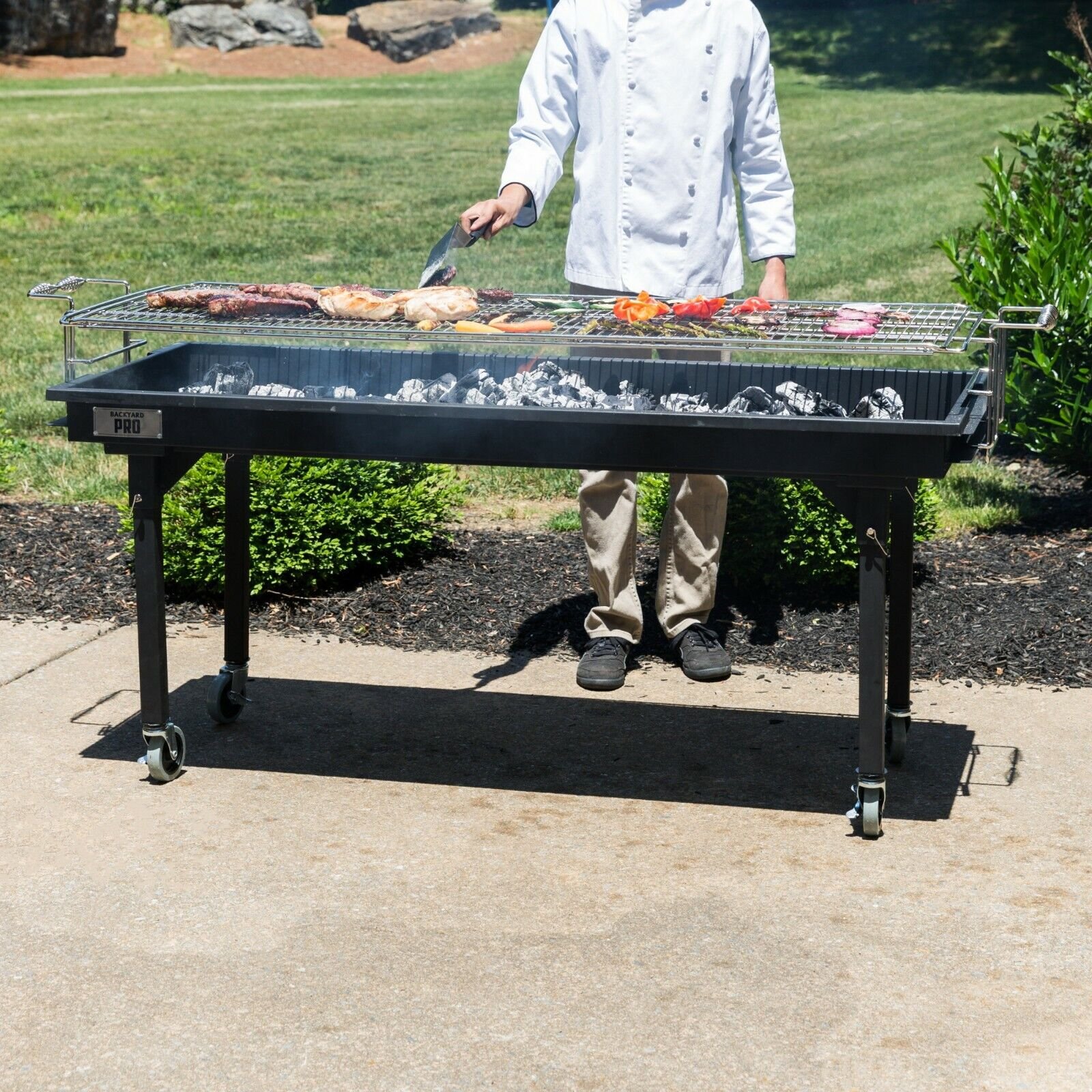 BigParty Grills Facebook ad: BIG 5ft Charcoal Grills $85/Day
