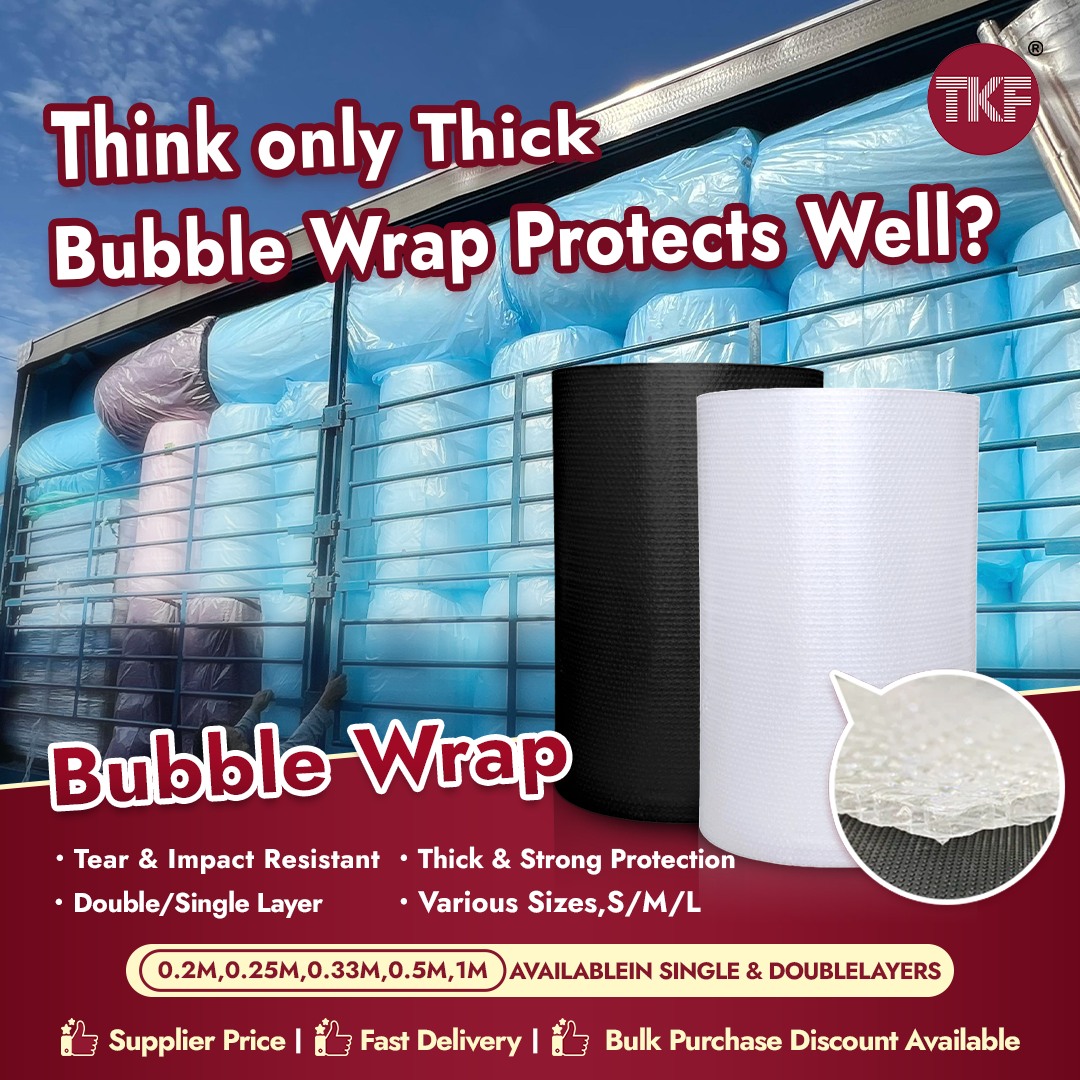 TKF Packaging Malaysia Facebook ad: Still think only thick bubble wrap protects well