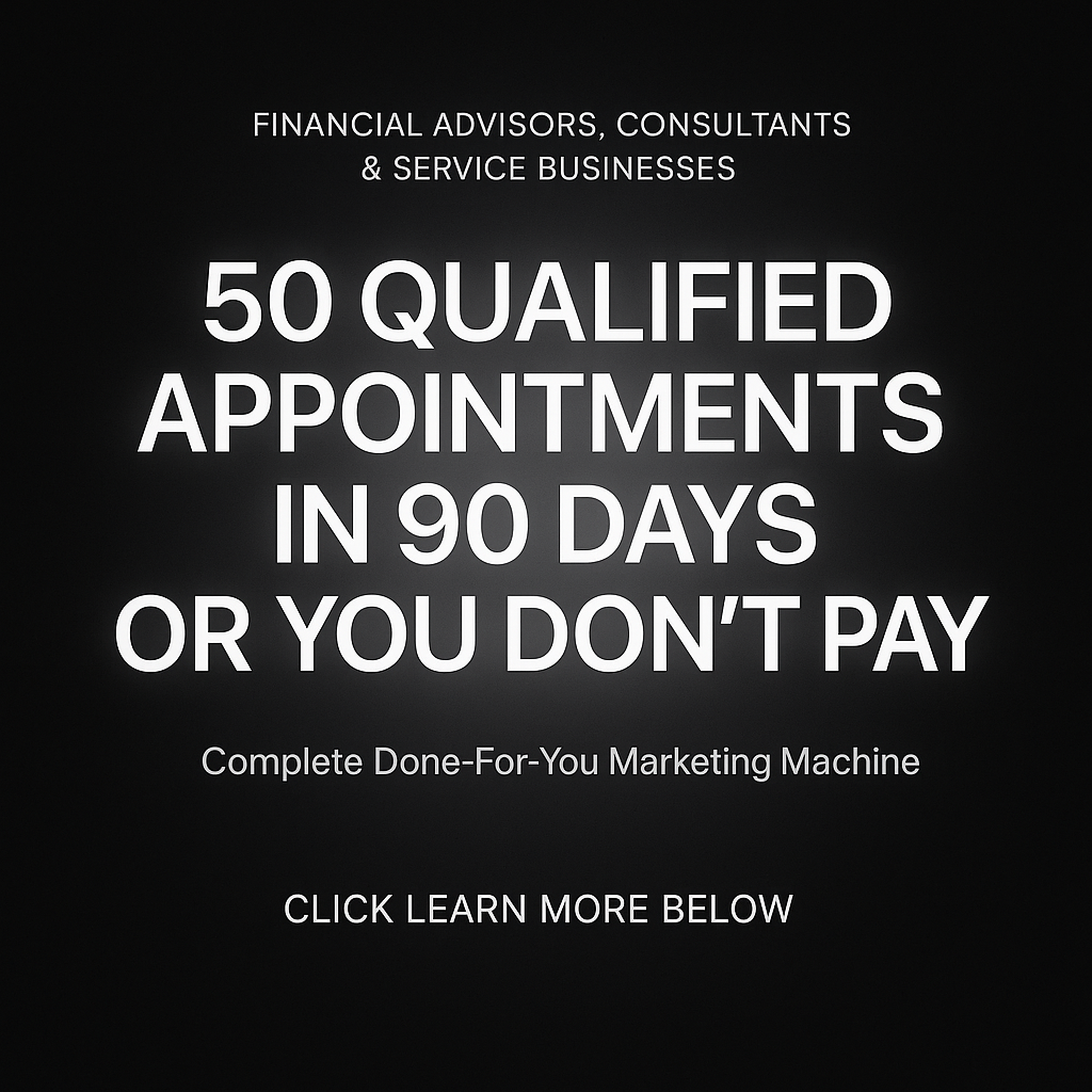 JM Digital Facebook ad: 50 Qualified Appointments In 90 Days Guaranteed