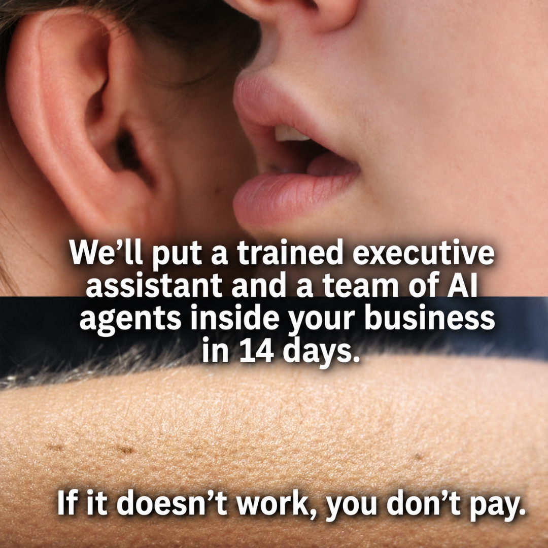Mitch Conquer Facebook ad: Executive assistant + AI Agents done for you