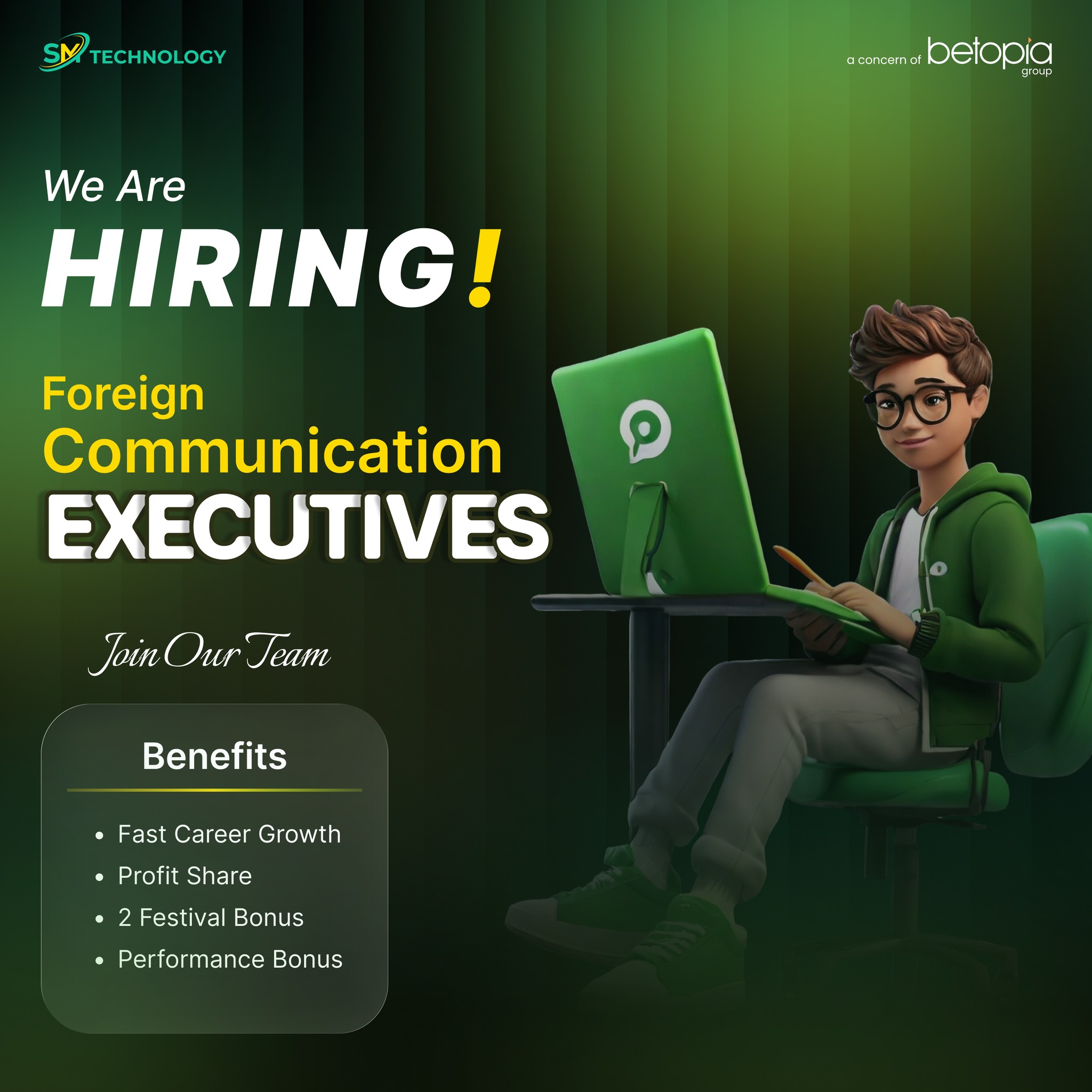 Career at Betopia Facebook ad: Now Hiring: ๐๐ ๐
๐จ๐ซ๐๐ข๐ ๐ง ๐๐จ๐ฆ๐ฆ๐ฎ๐ง๐ข๐๐๐ญ๐ข๐จ๐งโฆ