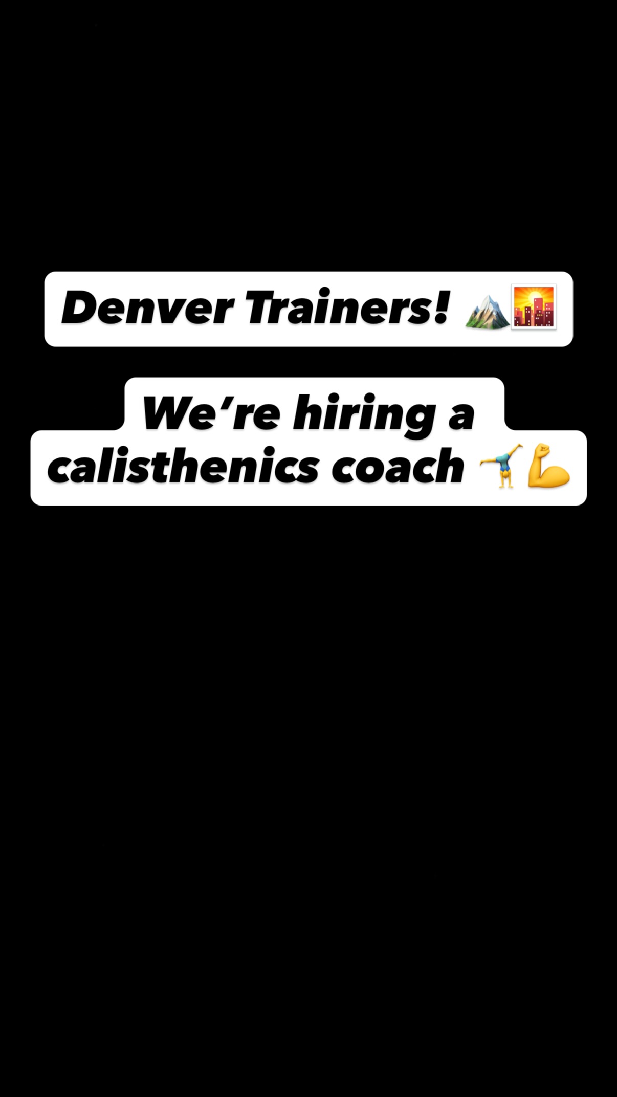 Capră - Bodyweight Training Facebook ad: Denver Trainers!