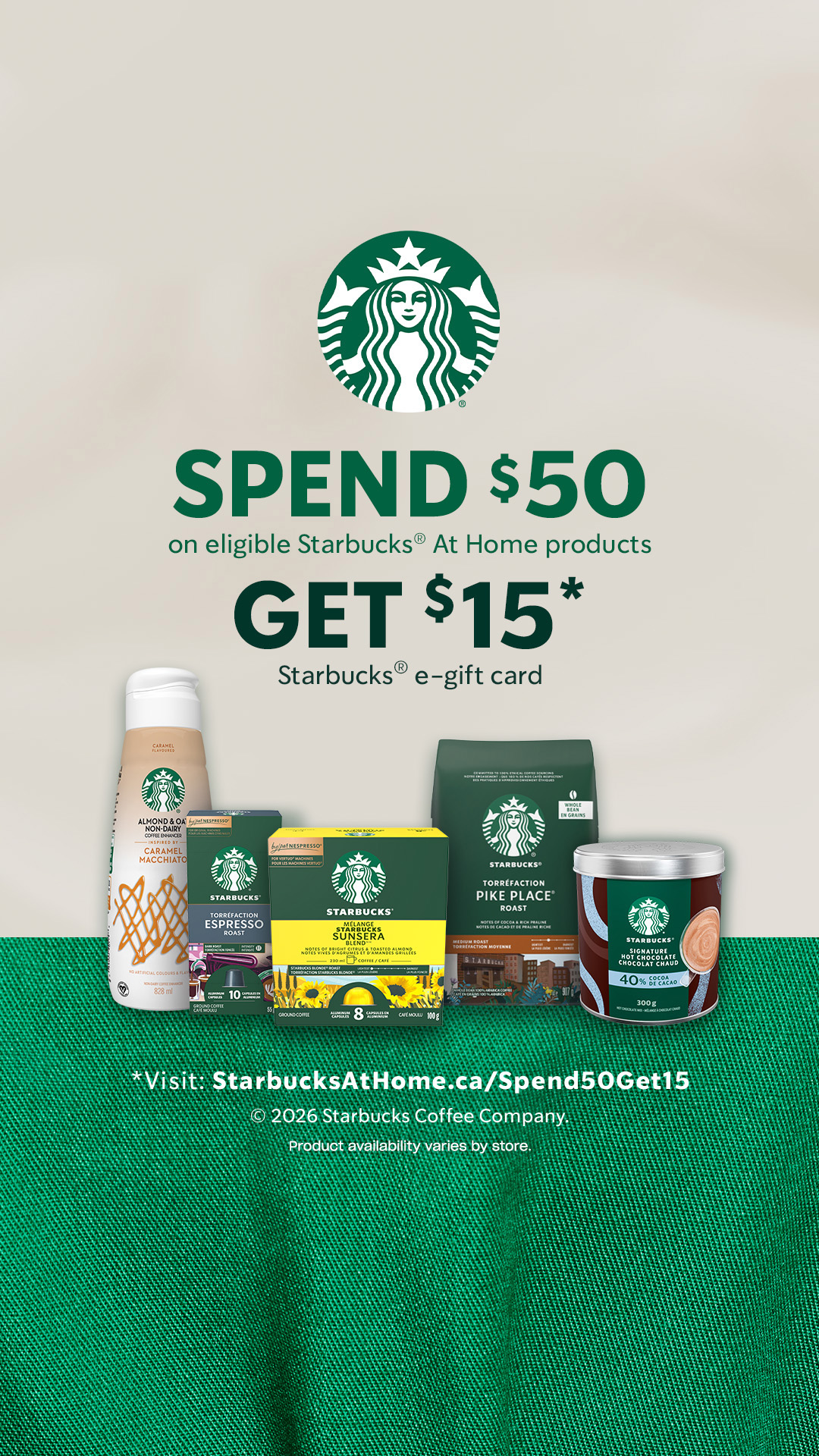 Starbucks Canada Facebook ad