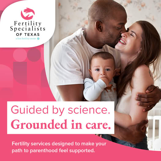 Fertility Specialists of Texas Facebook ad: IVF Care with Heart, Science, and Purpose