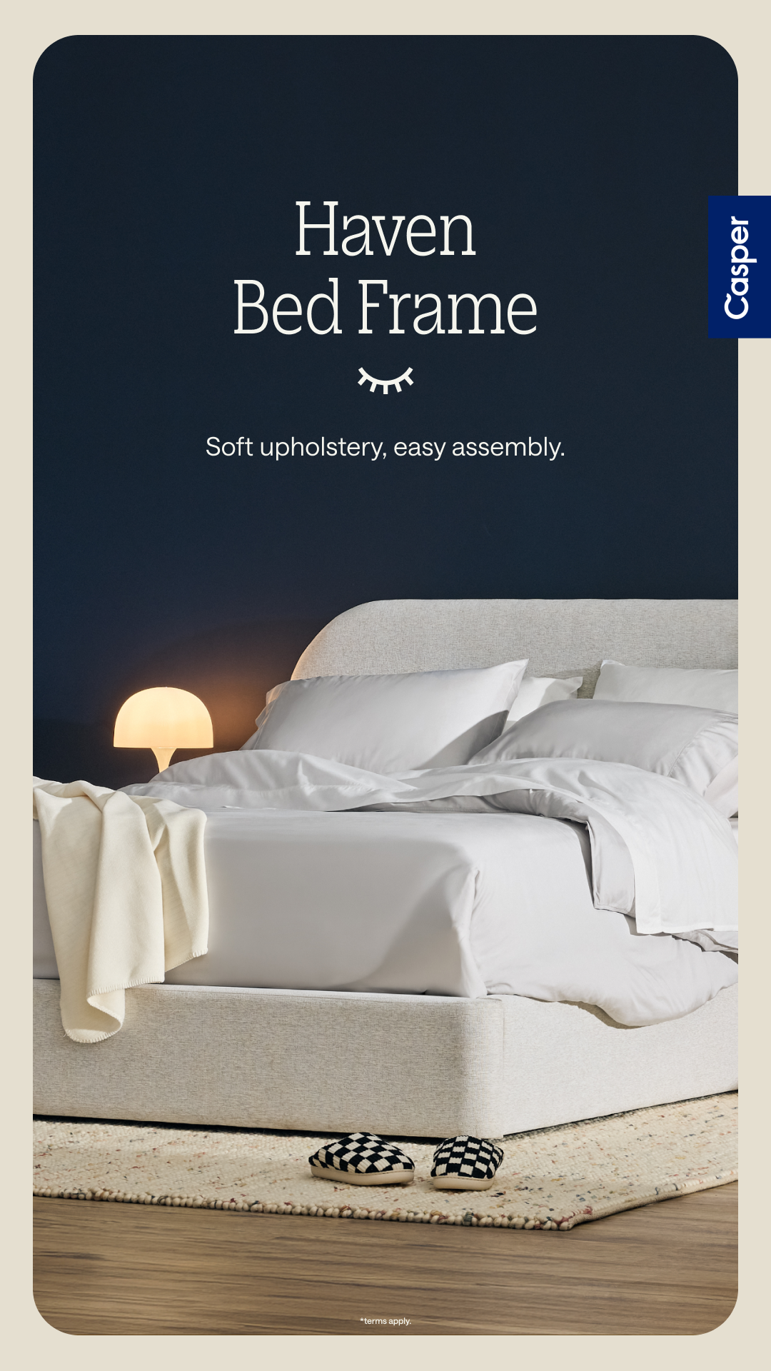 Casper Canada Facebook ad: Meet Haven Bed Frame.