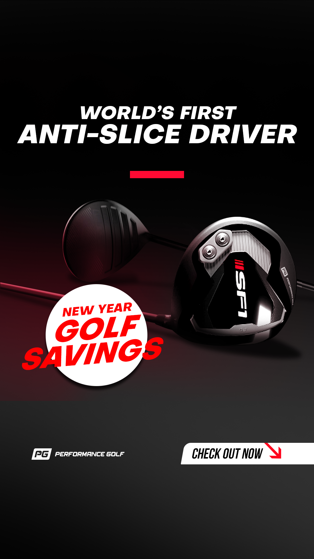 Performance Golf Facebook ad