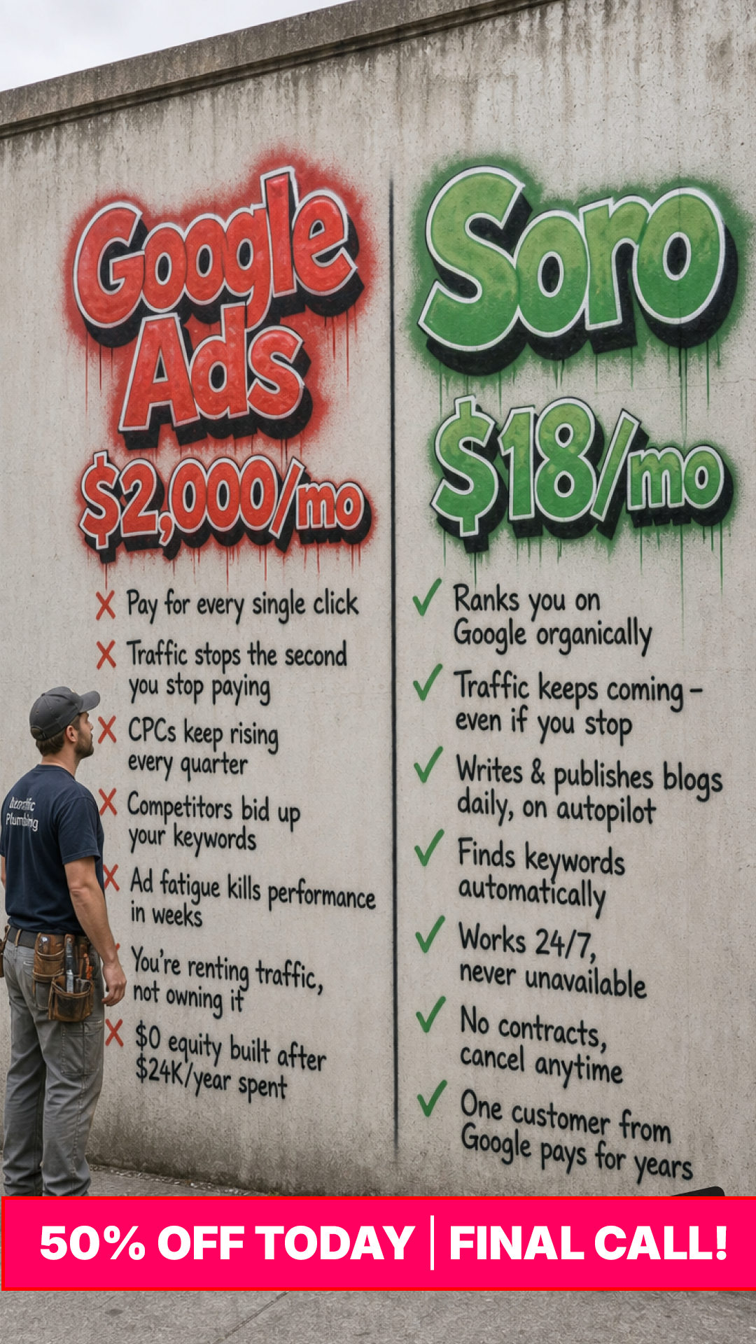 Soro SEO Facebook ad: Rank #1 on Google