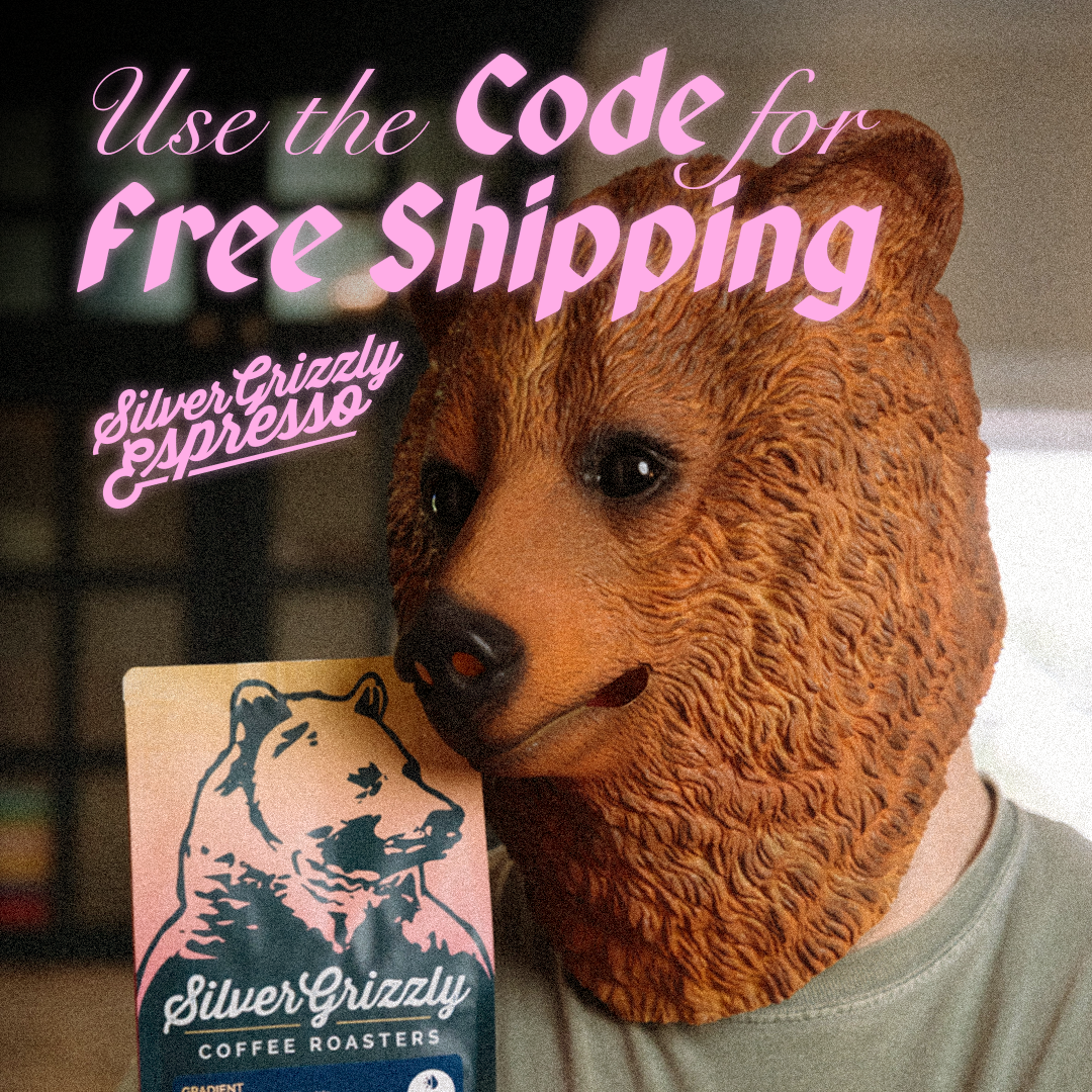 Silver Grizzly Espresso Facebook ad: Free shipping, no strings attached.