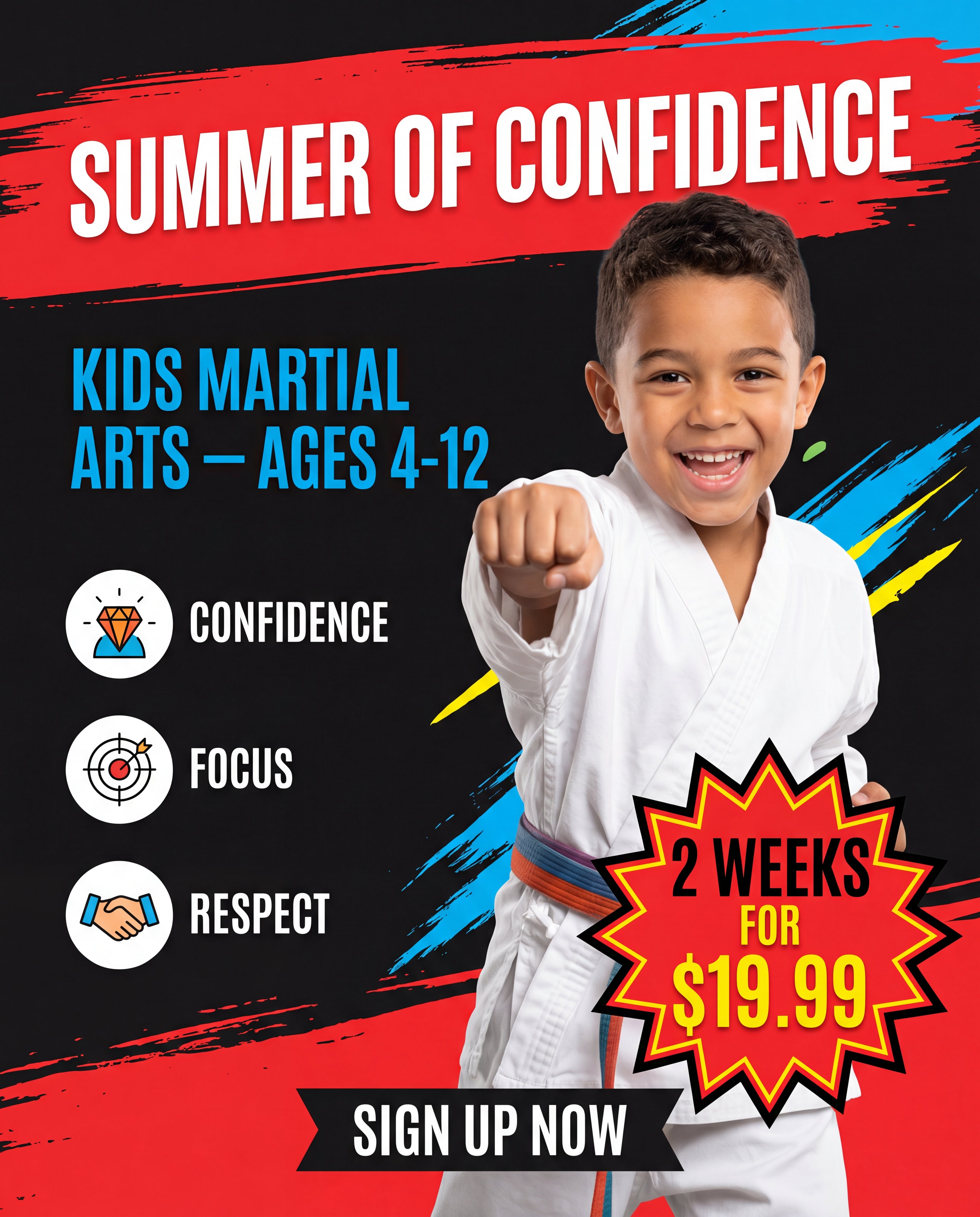 The 1-2 Punch Family Martial Arts & Fitness Center Facebook ad
