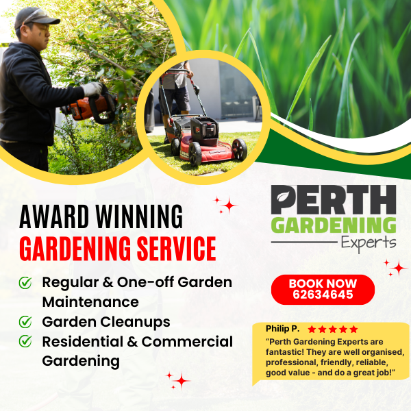 Perth Gardening Experts Facebook ad: Award Winning Service