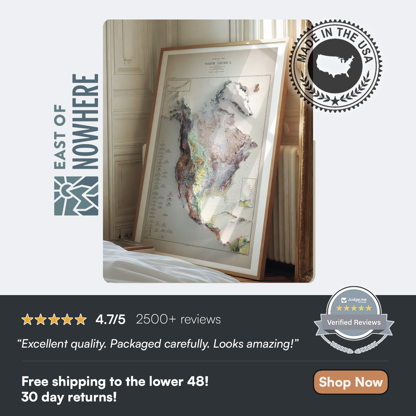East of Nowhere Maps Facebook ad: Over 50,000 Maps Sold!