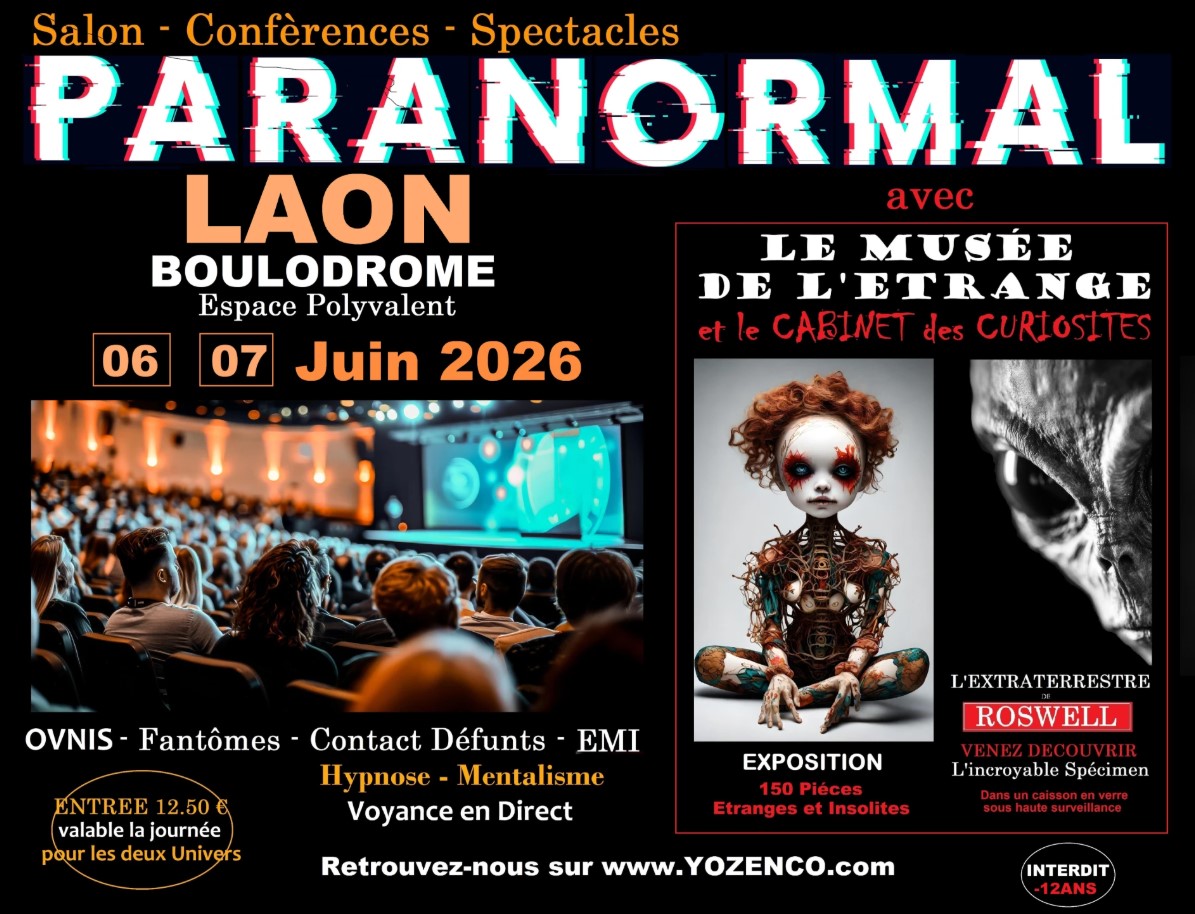 Salons du Paranormal Facebook ad: LAON - Salon du Paranormal au BOULODROME (Espace…